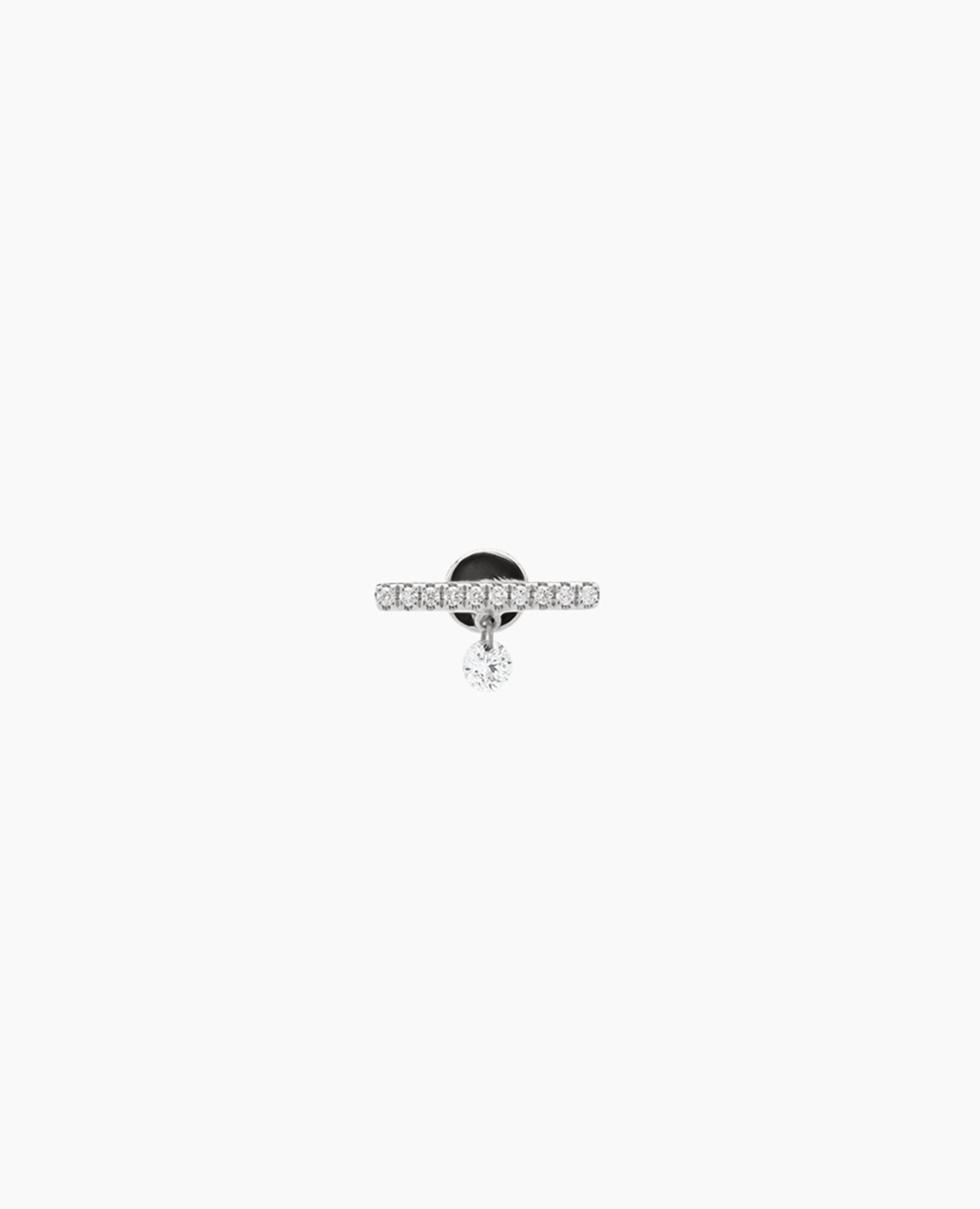 Piercing mini barre pavé diamants
