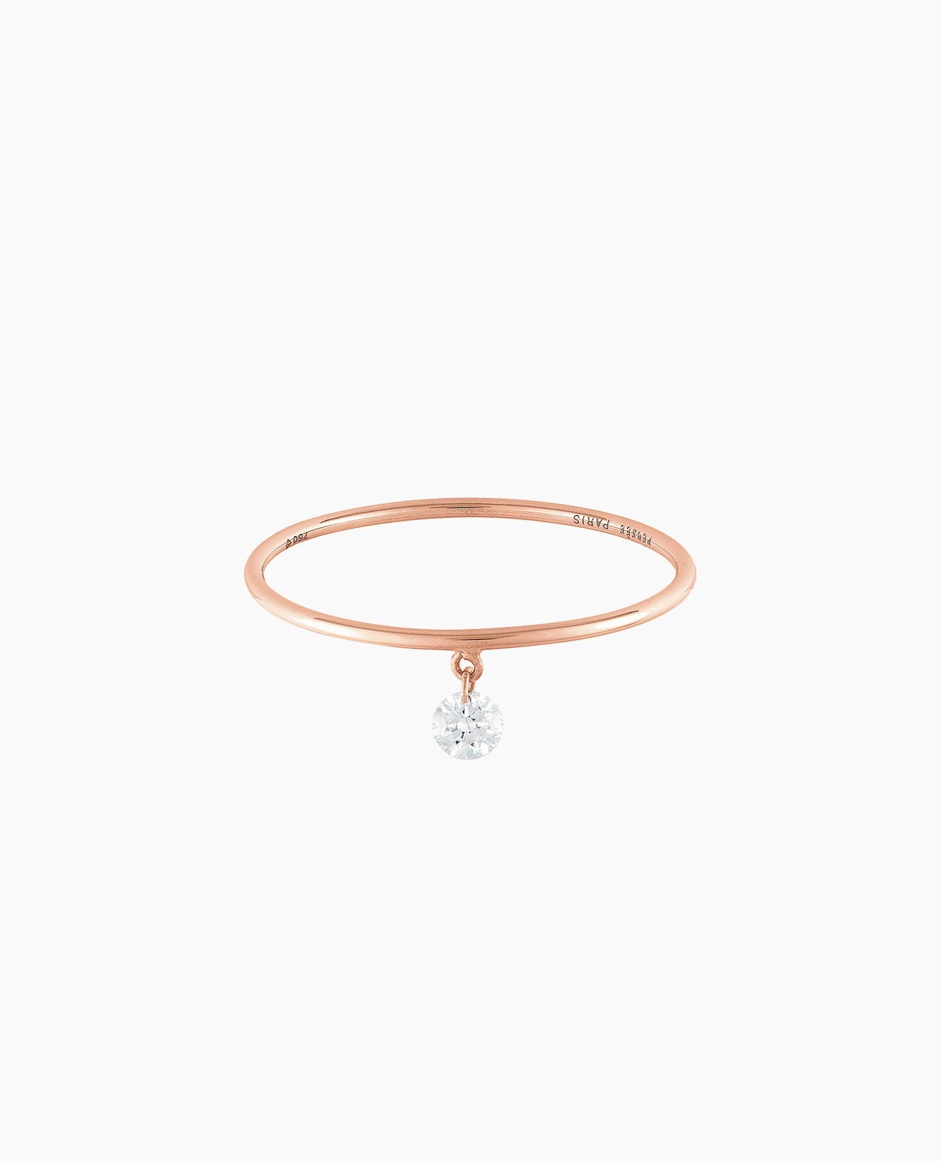 Bague anneau Danaé or rose 18 carats et diamant naturel – Bijou élégant et raffiné