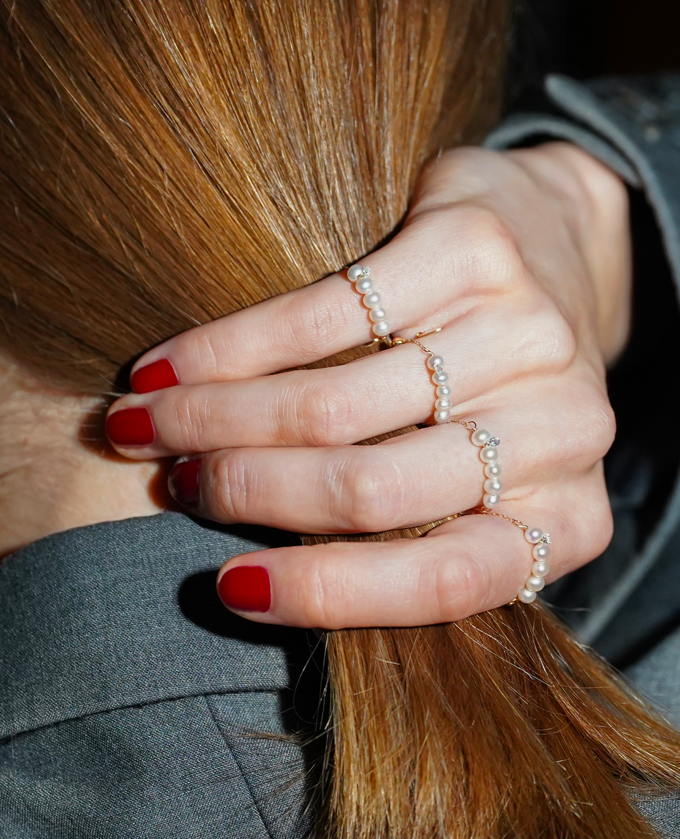 Bague Perlée