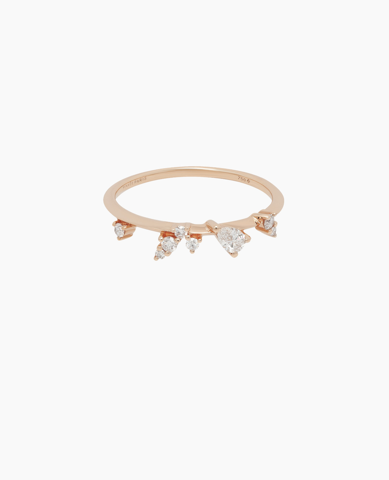 Bague Danaé pluie d'or huit diamants