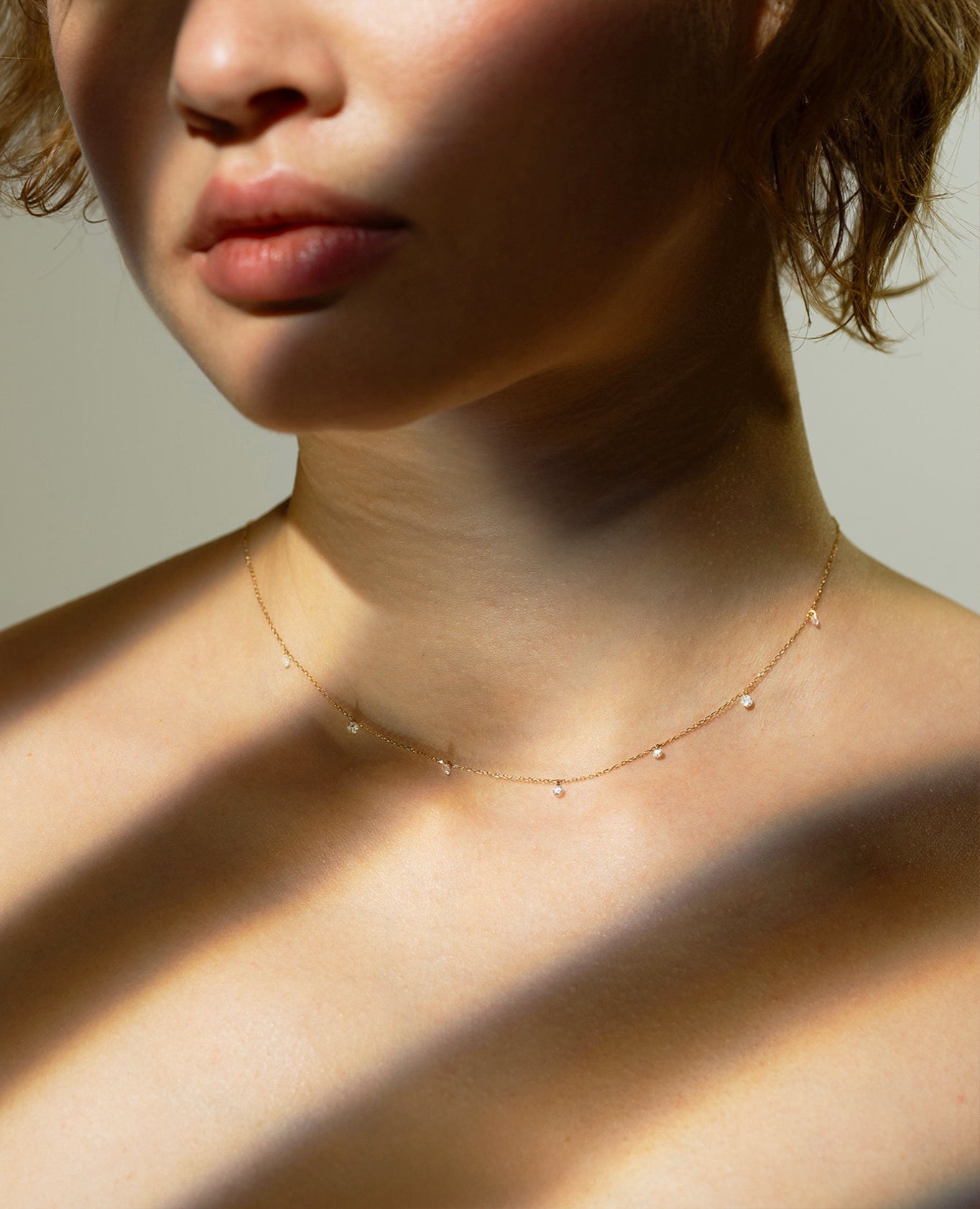 Mini Danaé seven diamond necklace 0.32