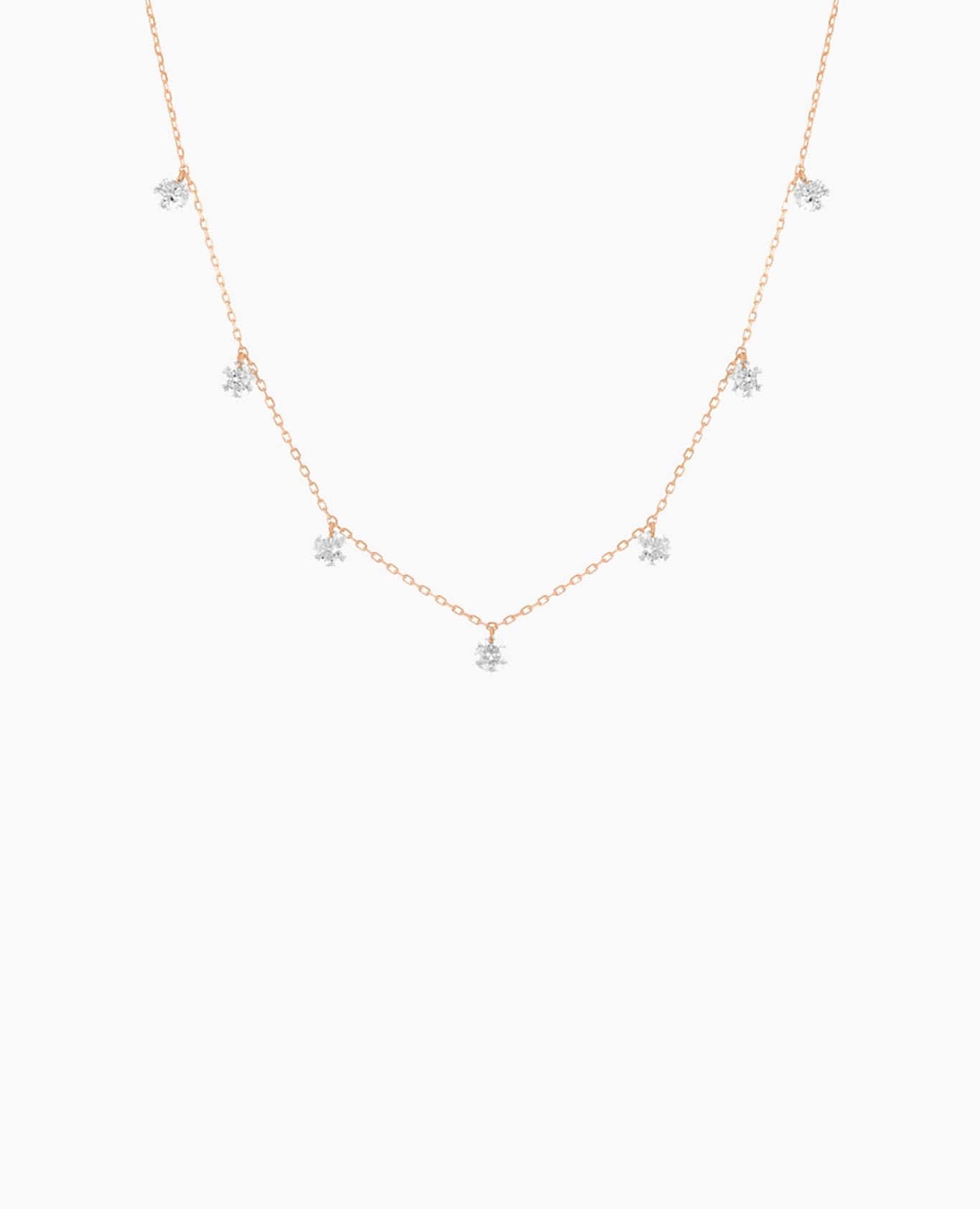 Danaé necklace with seven diamonds