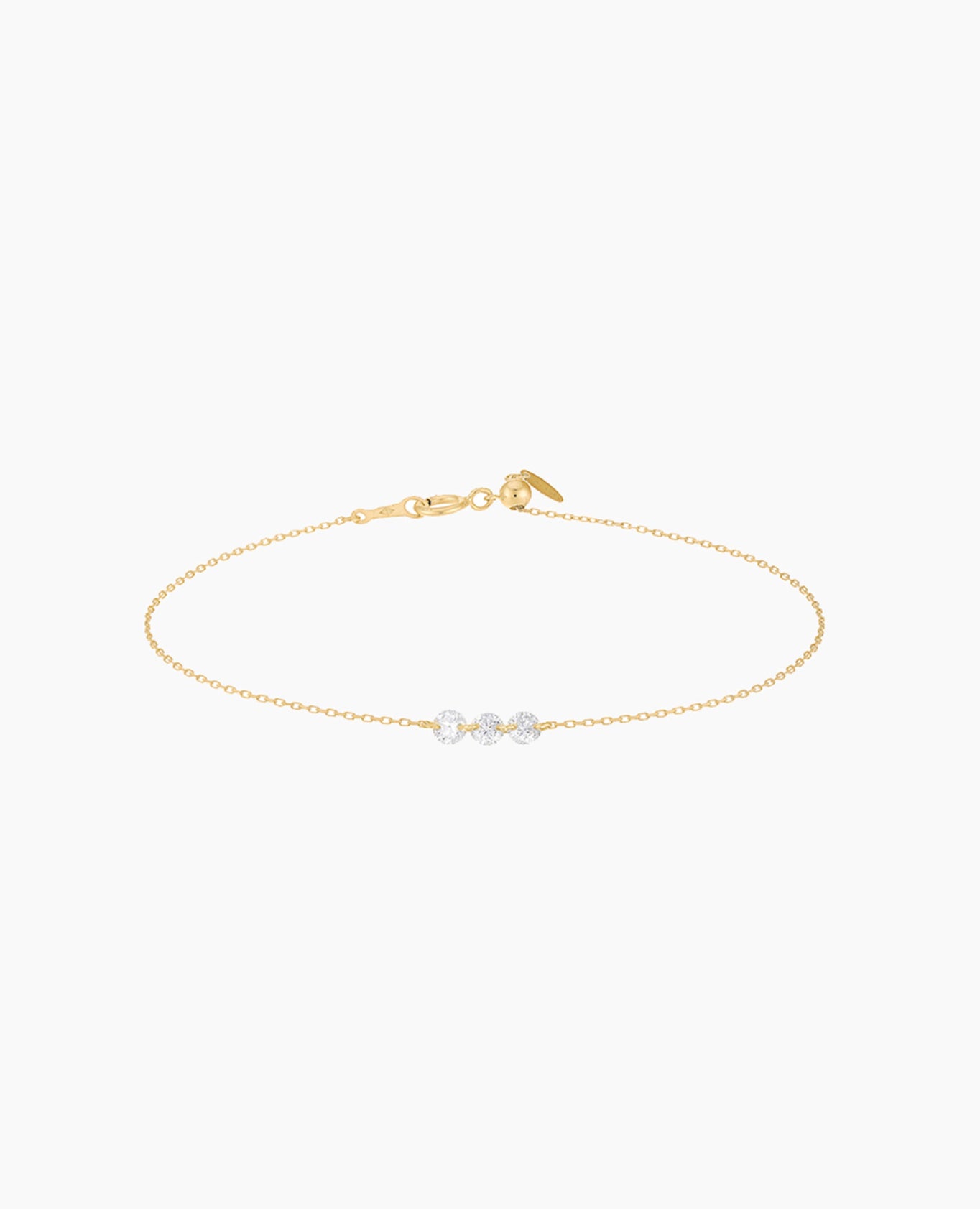 Bracelet Danaé trois diamants ligne