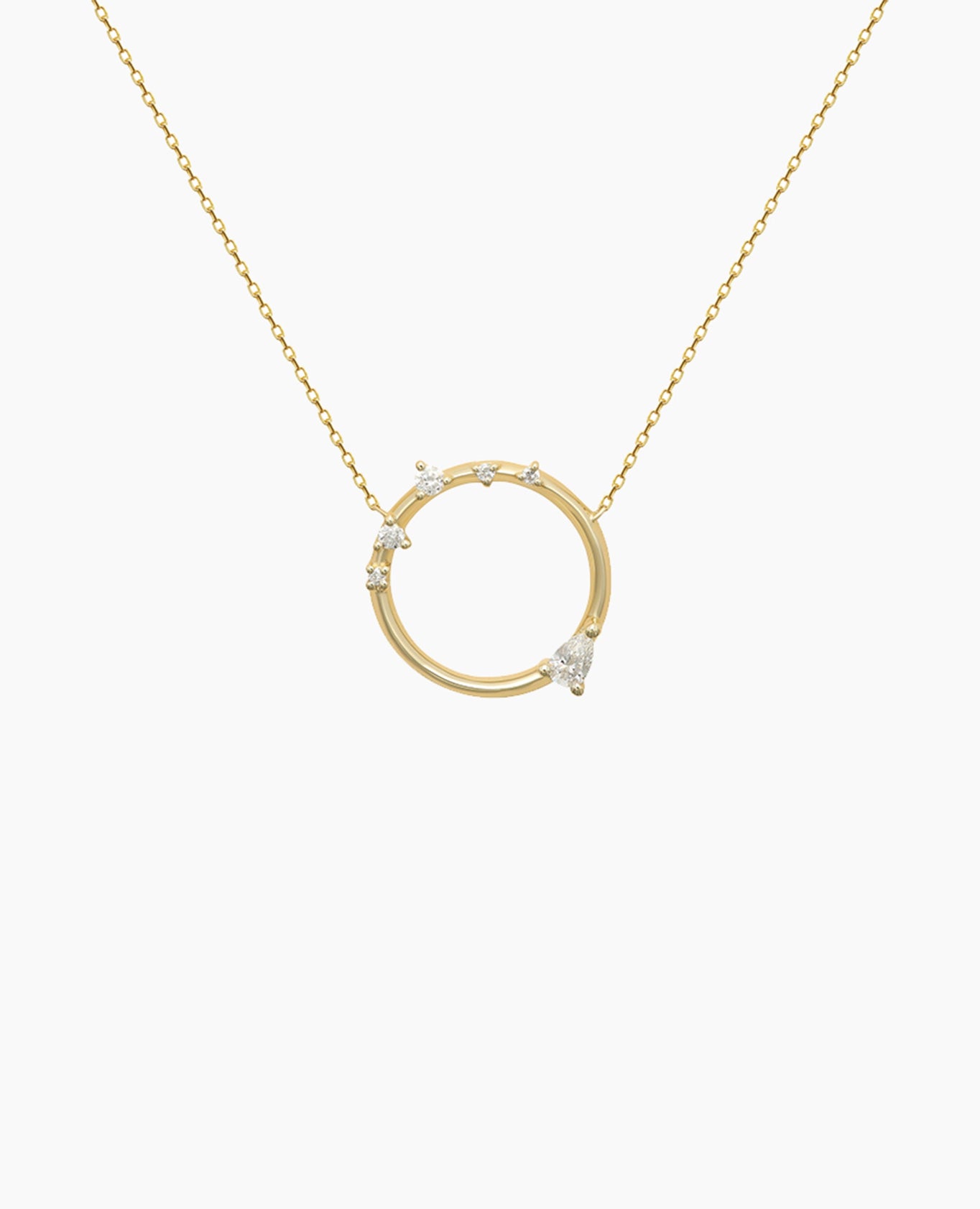 Collier Danaé Pluie d'or six diamants