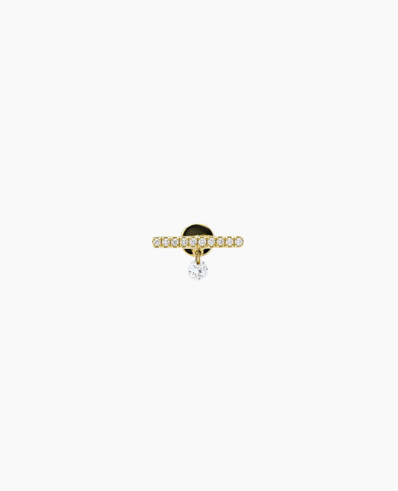 Piercing mini barre pavé diamants