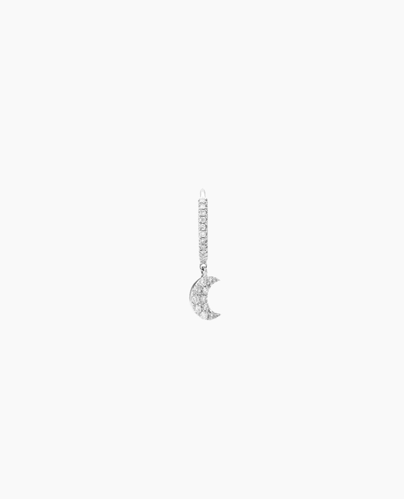 Piercing lune pavé Blanc