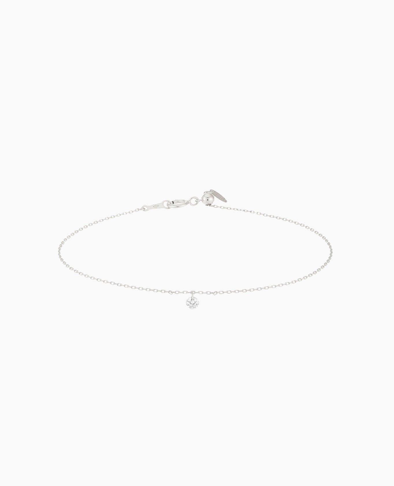 Bracelet fin or jaune 18k avec diamant percé – Bijoux de créateur Persée Paris