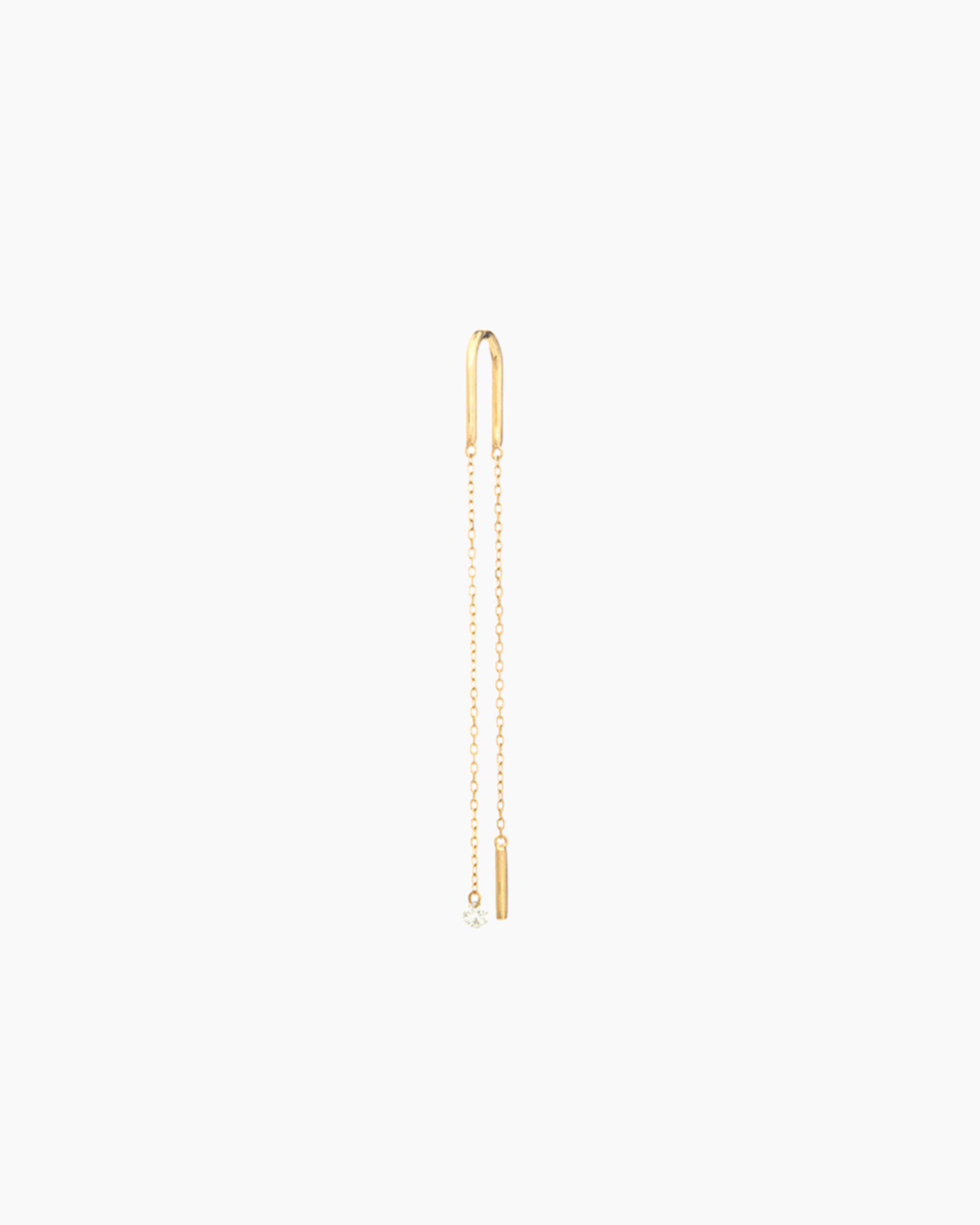 Mono Boucle d'oreille Danaé diamant chaîne courte