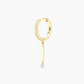 Piercing Alphabet hoop pavé or jaune