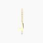 Piercing Alphabet hoop pavé or jaune