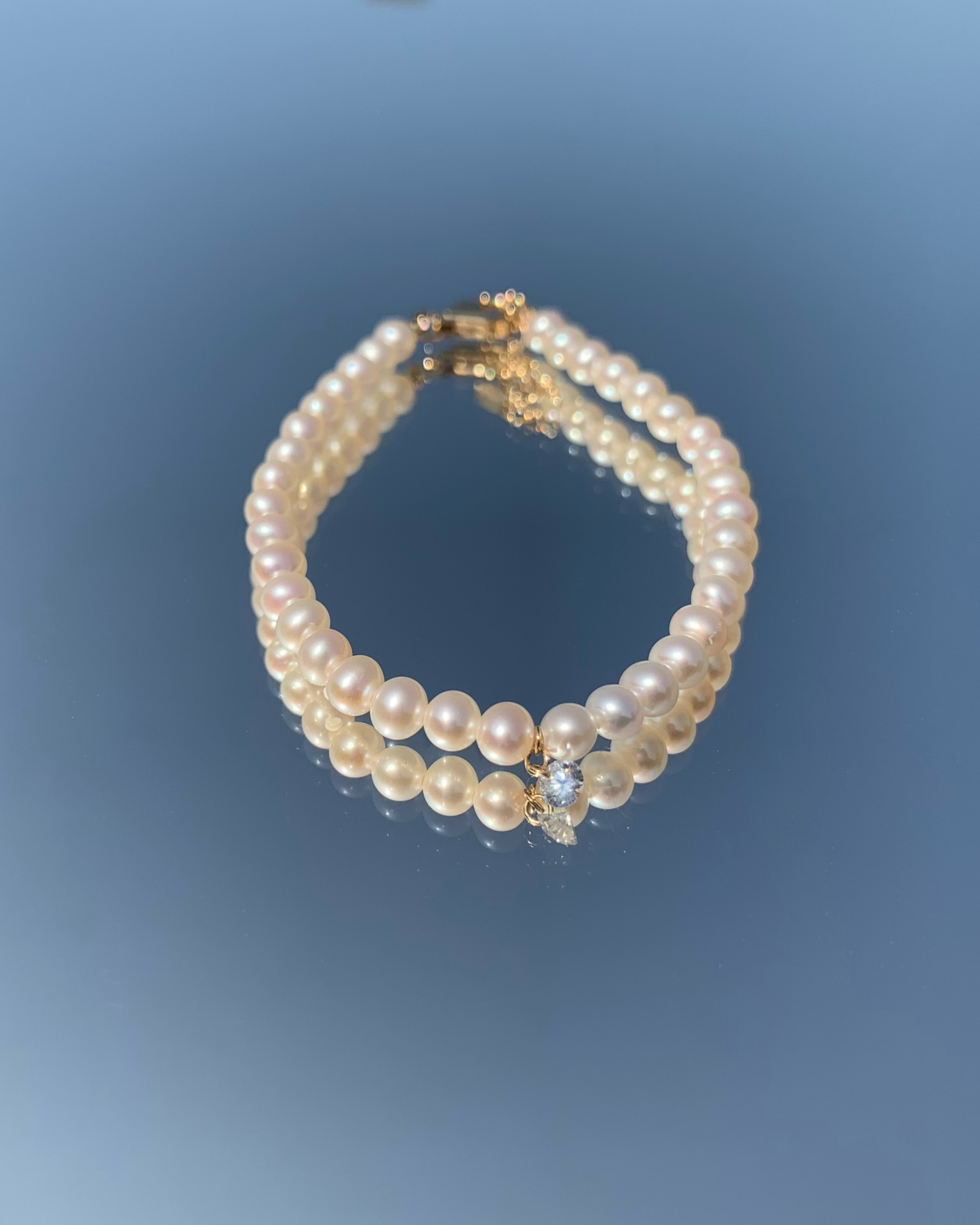 Bracelet 63 perles or jaune