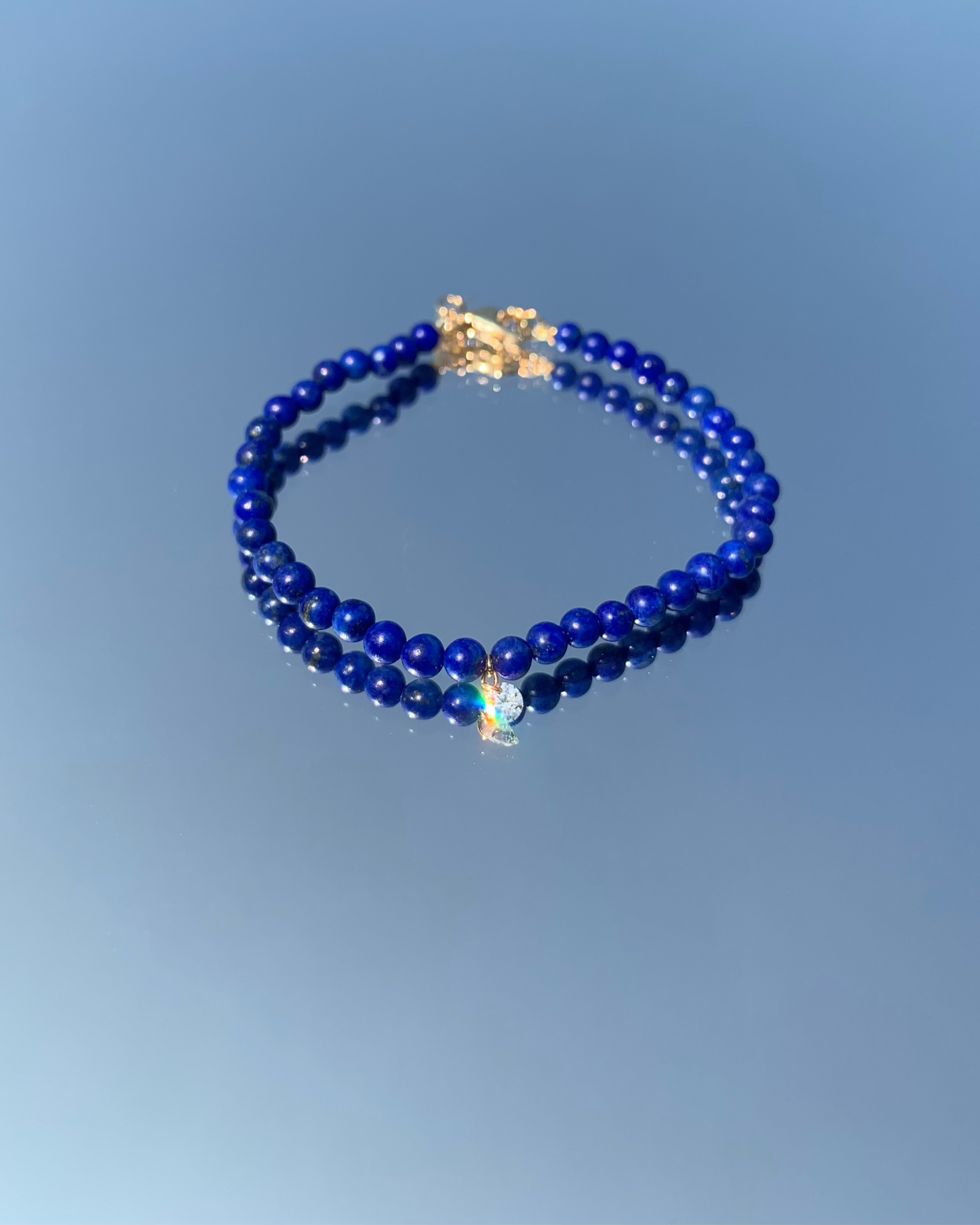 Bracelet Semi Precious 69 lapis lazuli or Jaune