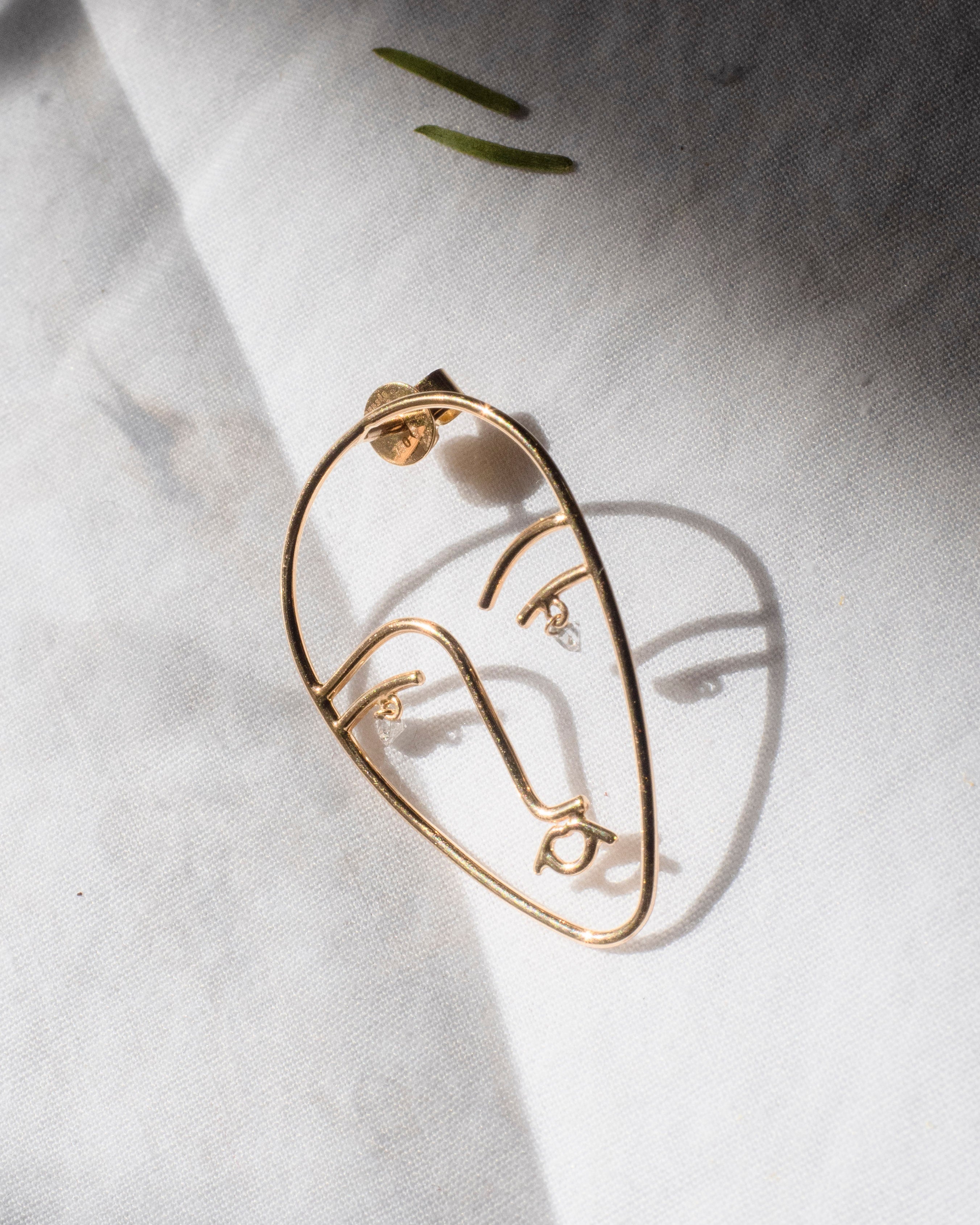 Boucle d'oreille Matisse deux diamants