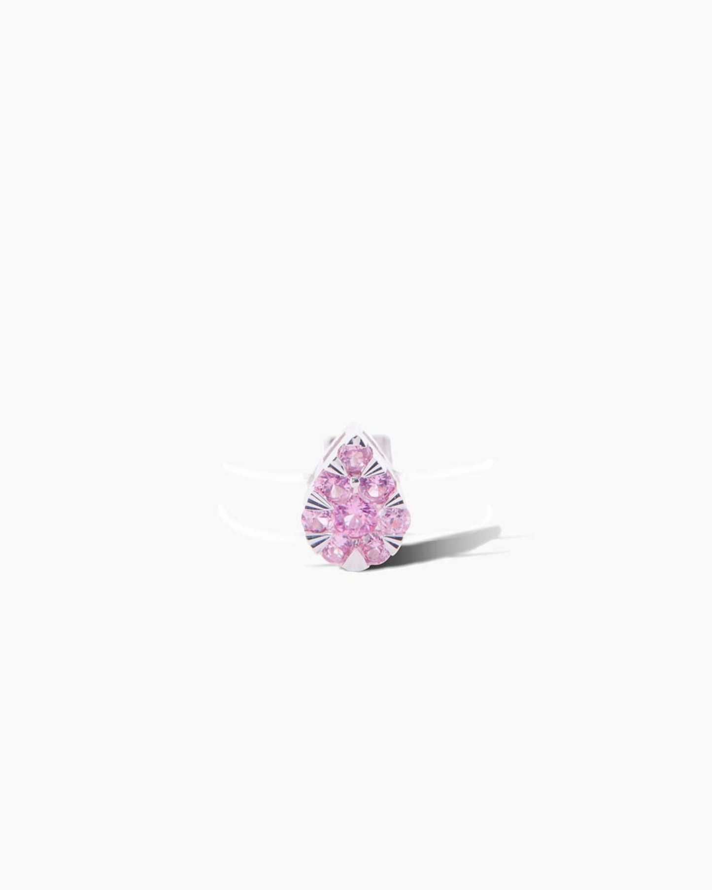 Bague Floating Ring Poire Sapphires rose