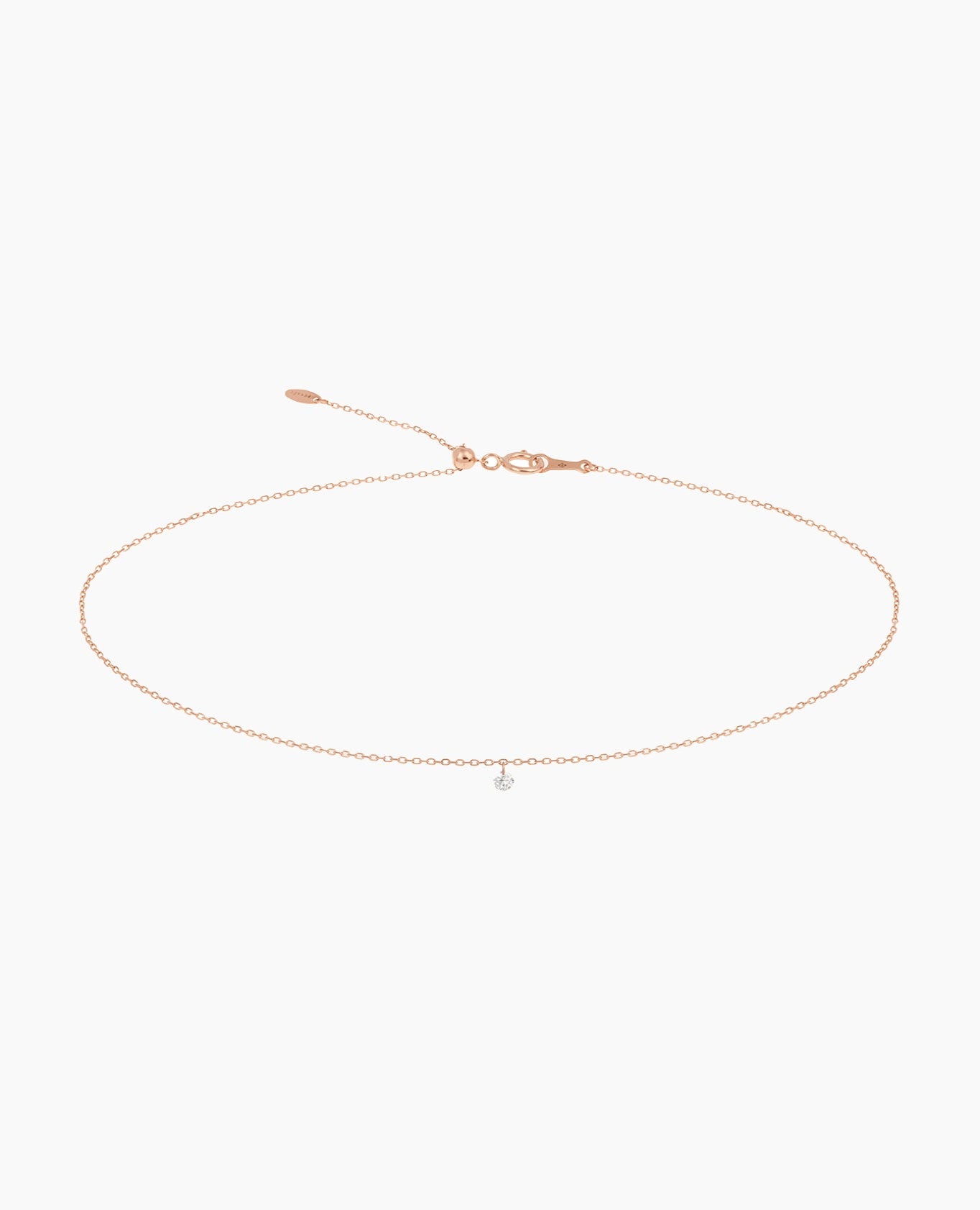 Bracelet de cheville Danaé or 18 carats et diamant naturel – Élégance discrète et moderne