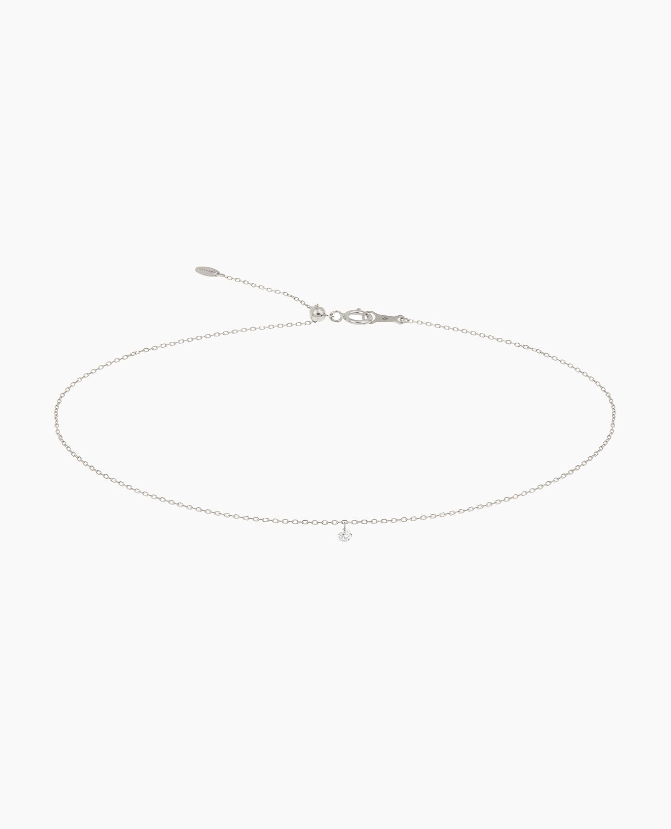 Bracelet cheville or jaune 18k avec diamant percé 0.08 ct – Bijoux de créateur Persée Paris