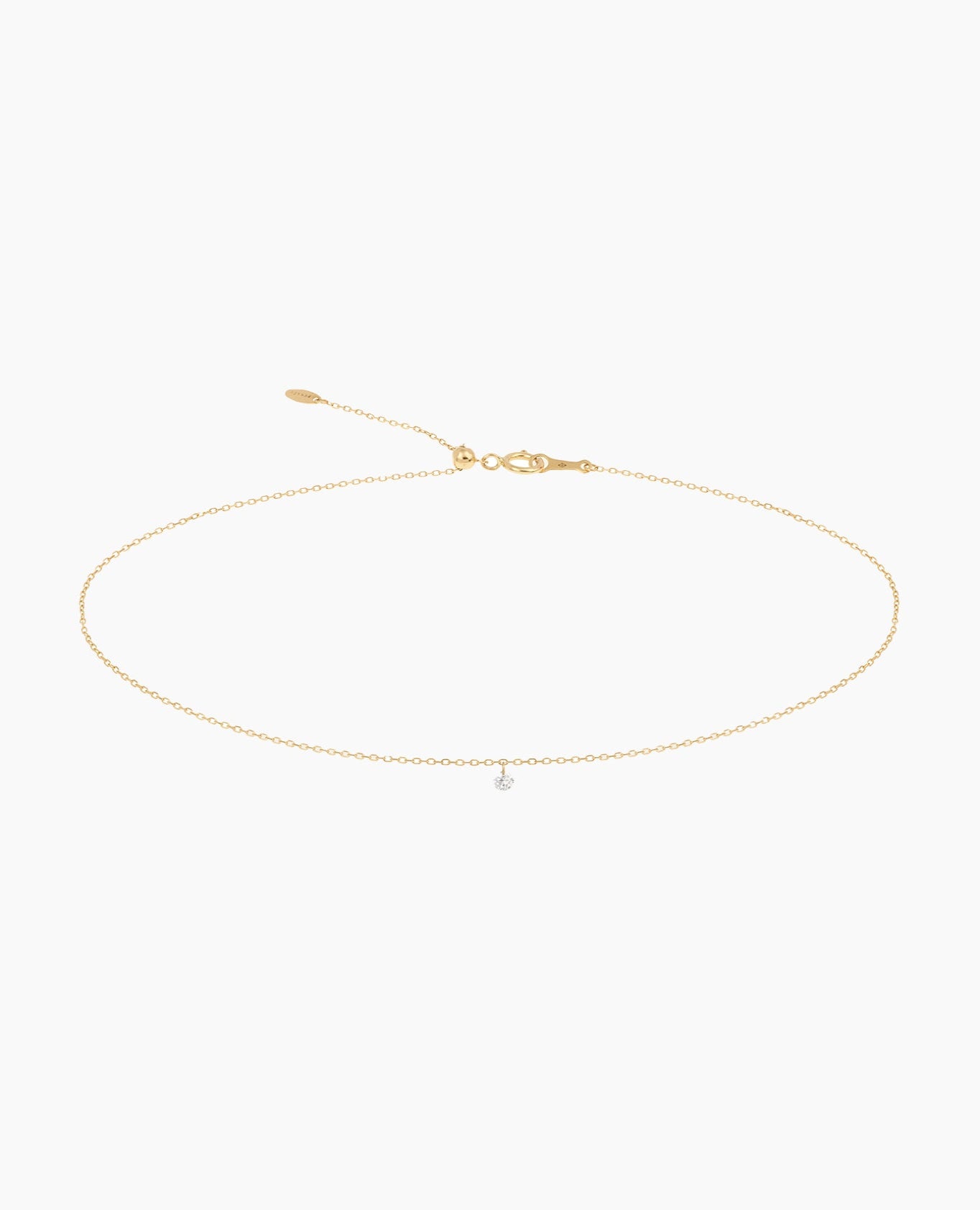 Bracelet de cheville Danaé en or 18 carats avec diamant 0.08 carats – Bijou minimaliste femme