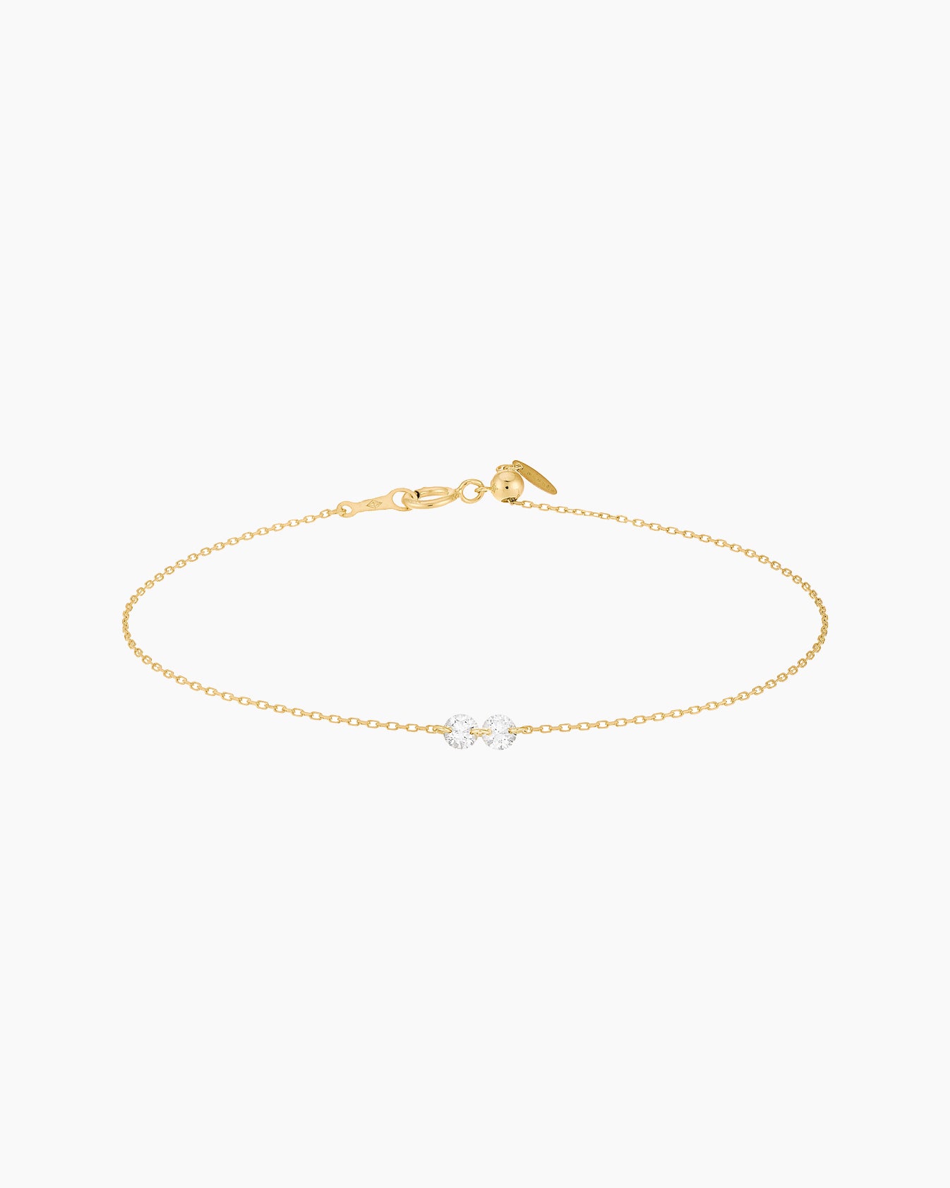 Bracelet Danaé deux diamants ligne