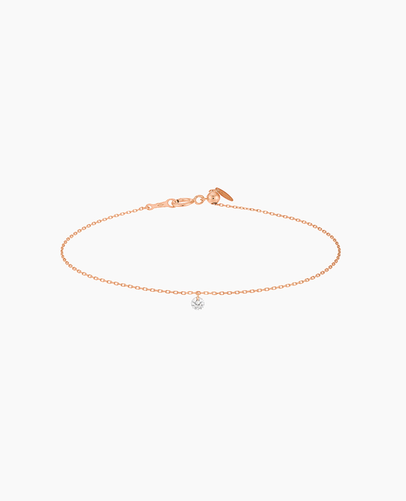 Bracelet Danaé or rose 18 carats avec diamant 0.05 ct – Cadeau femme élégant