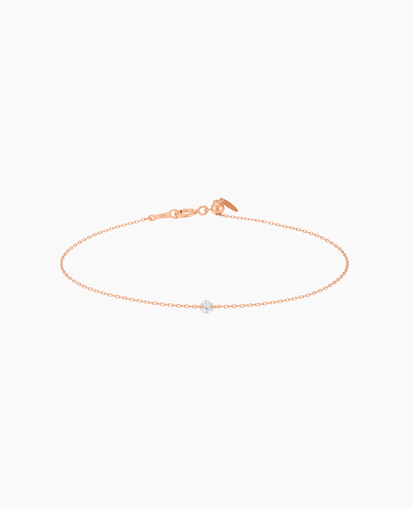 Bracelet Danaé or rose 18 carats avec diamant 0.05 ct – Cadeau femme élégant