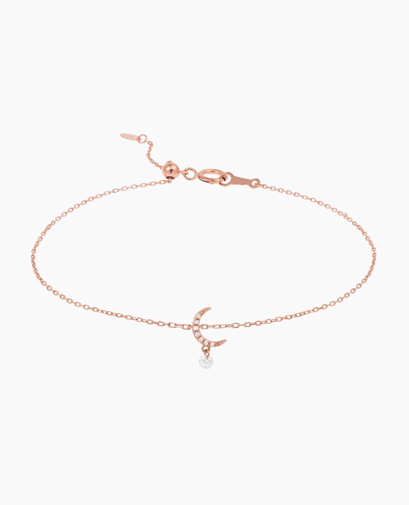 Selene Moon bracelet paved with a diamond