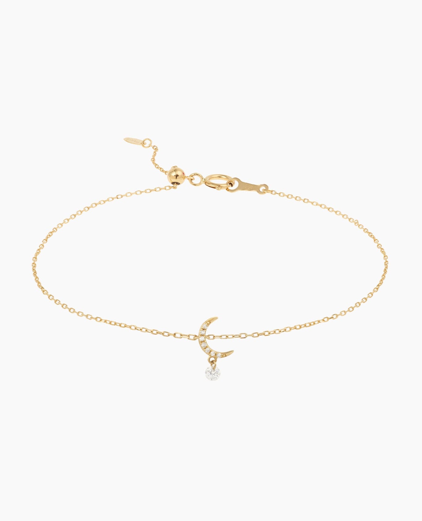 Bracelet Séléné Lune pavé un diamant
