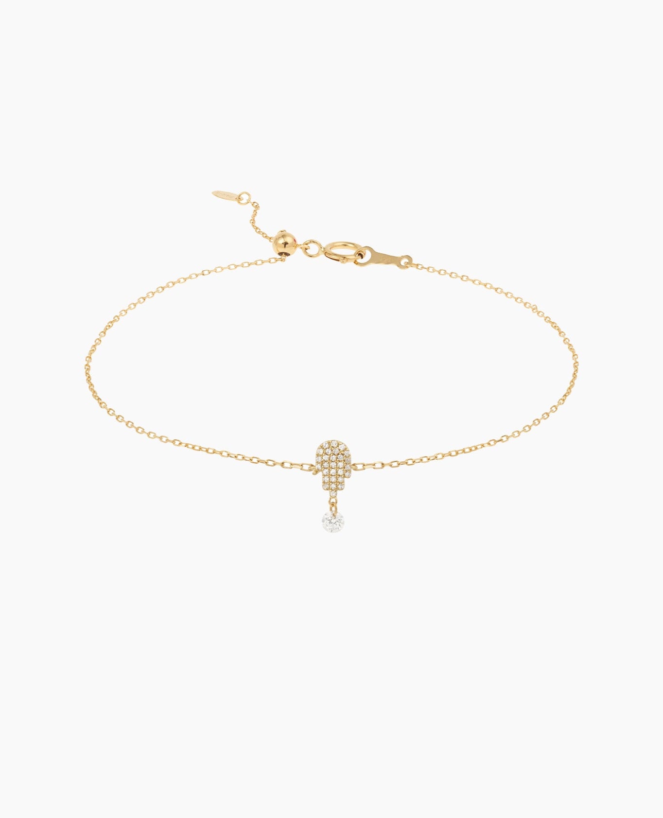 Bracelet Séléné Fatma pavé un diamant