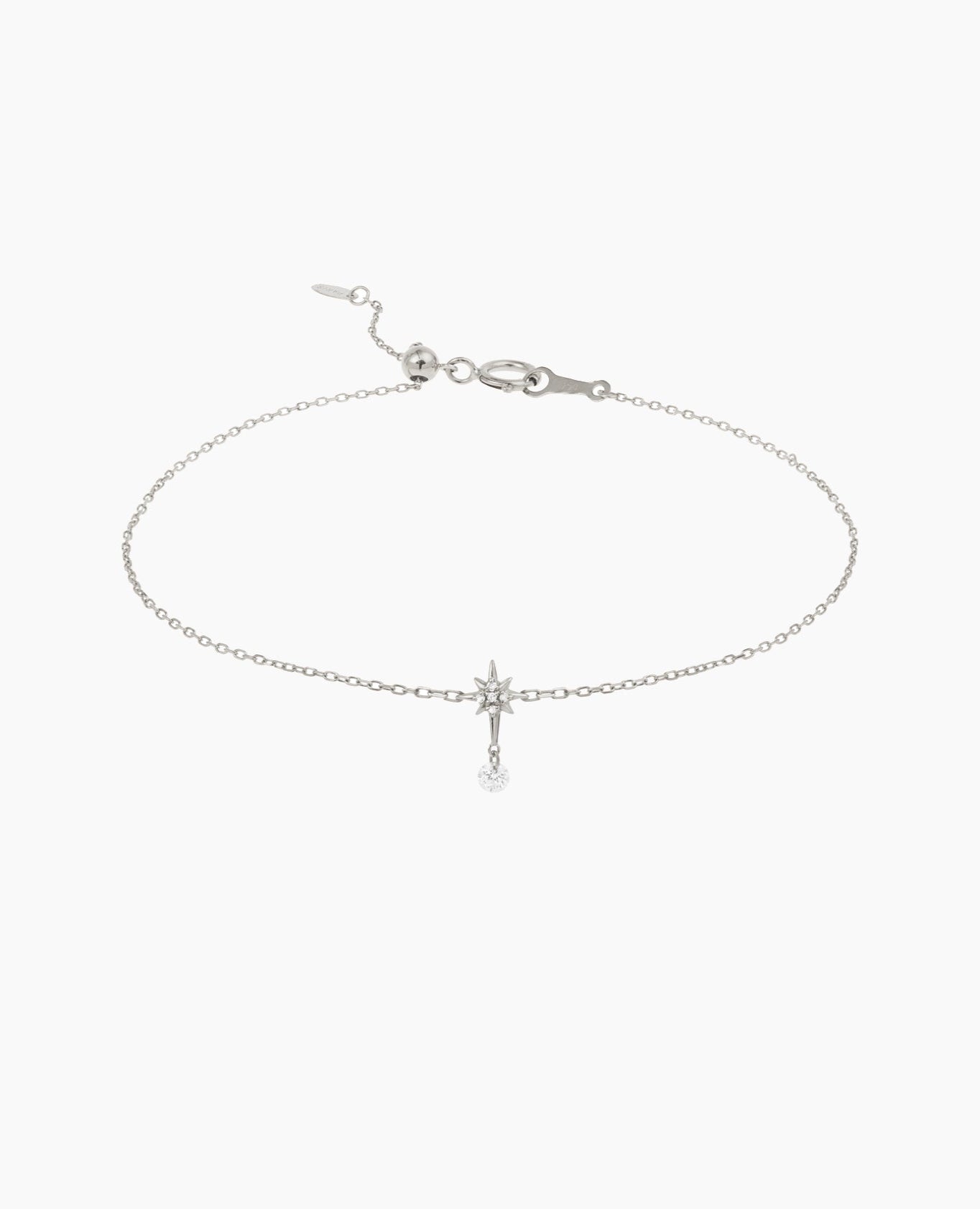 Bracelet Séléné Etoile Polaire pavé un diamant Blanc