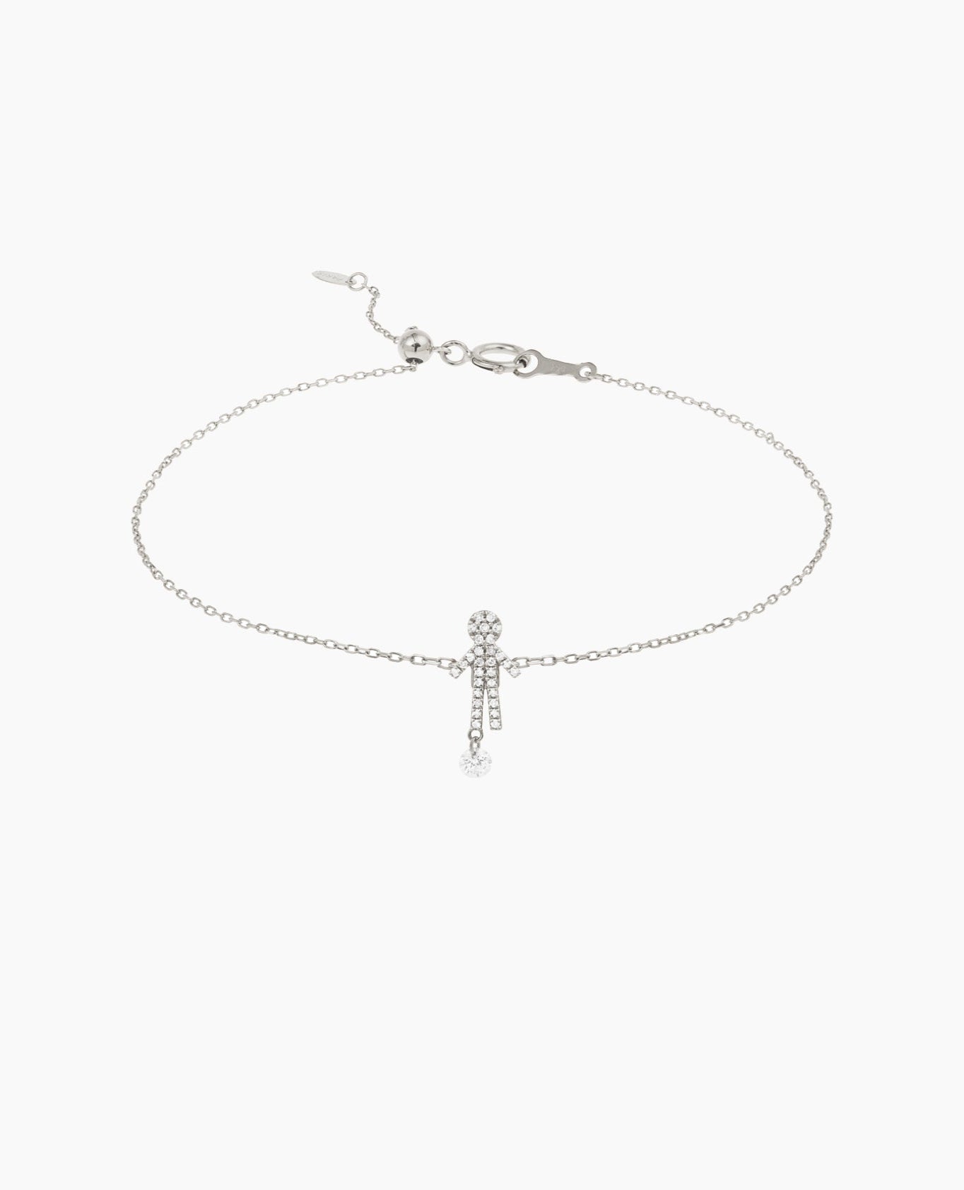Bracelet Séléné Boy pavé Blanc