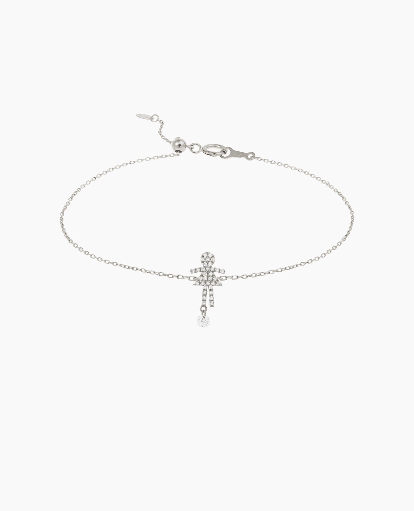 Bracelet Séléné Girl pavé diamant Blanc