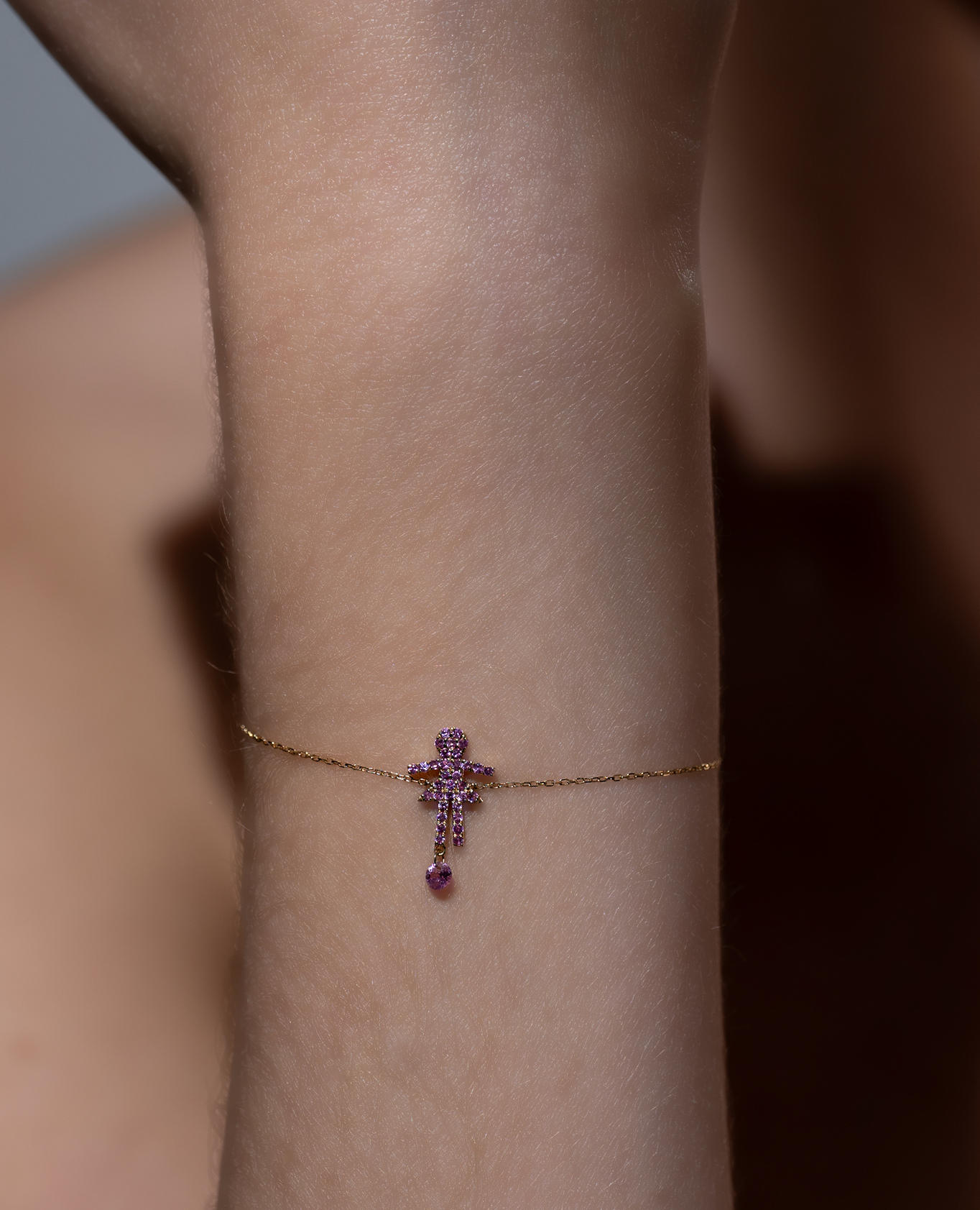 Selene Girl Bracelet Pavé Pink Sapphire