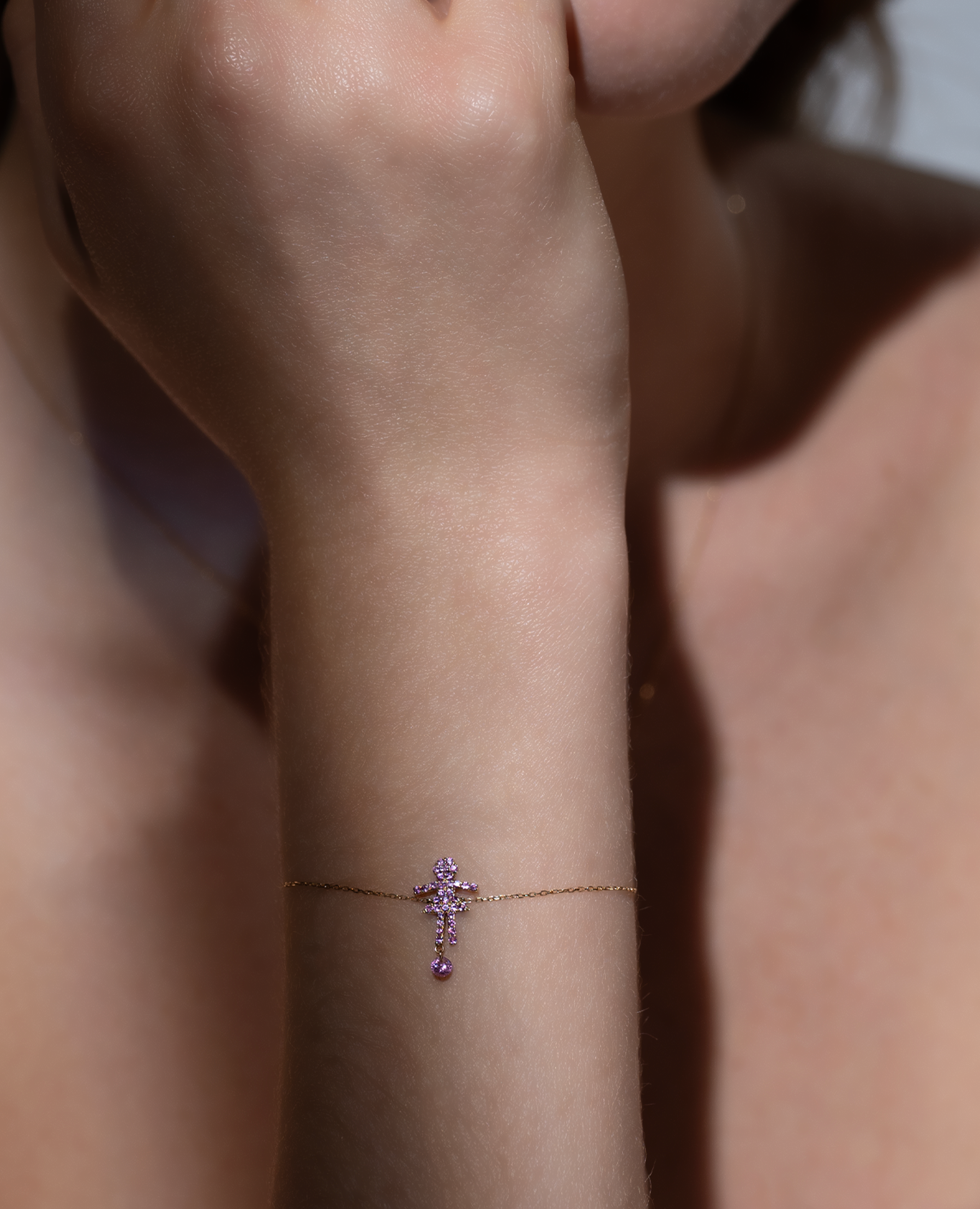Selene Girl Bracelet Pavé Pink Sapphire