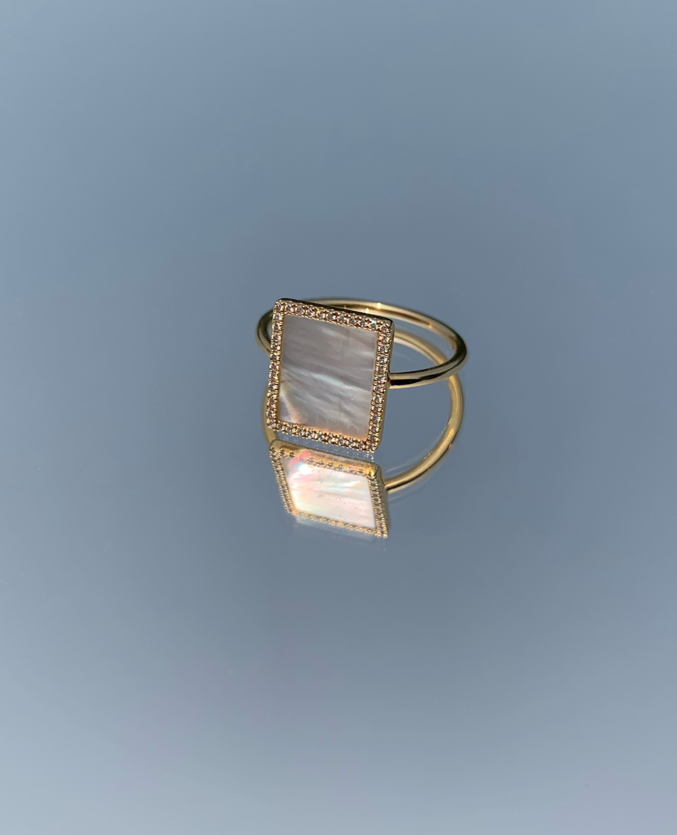 Bague Semi Precious Rectangle