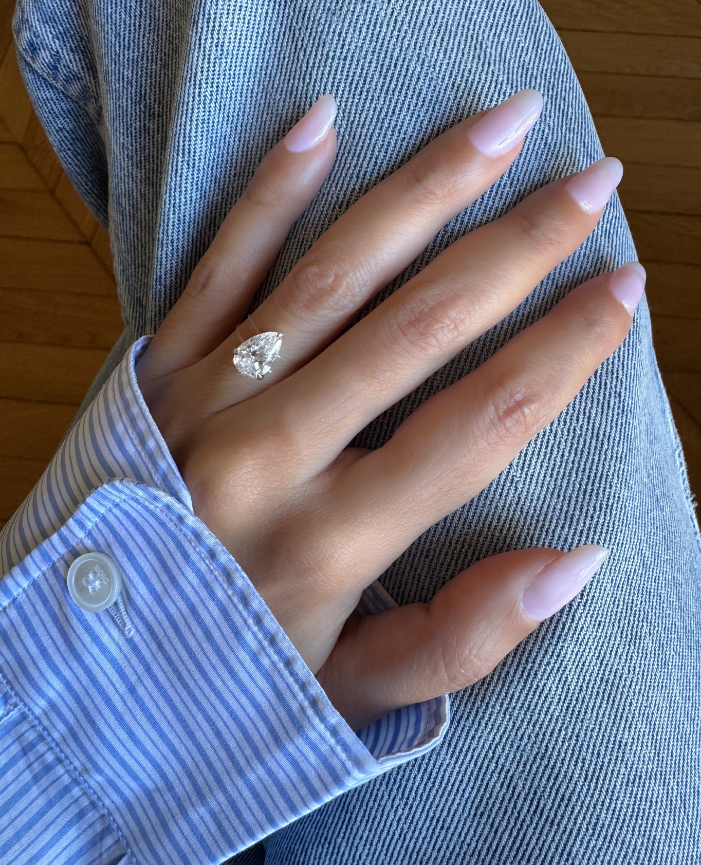 Floating Pear Ring