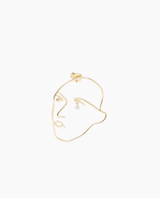 Boucle d'oreille Matisse 1 Diamant Jaune