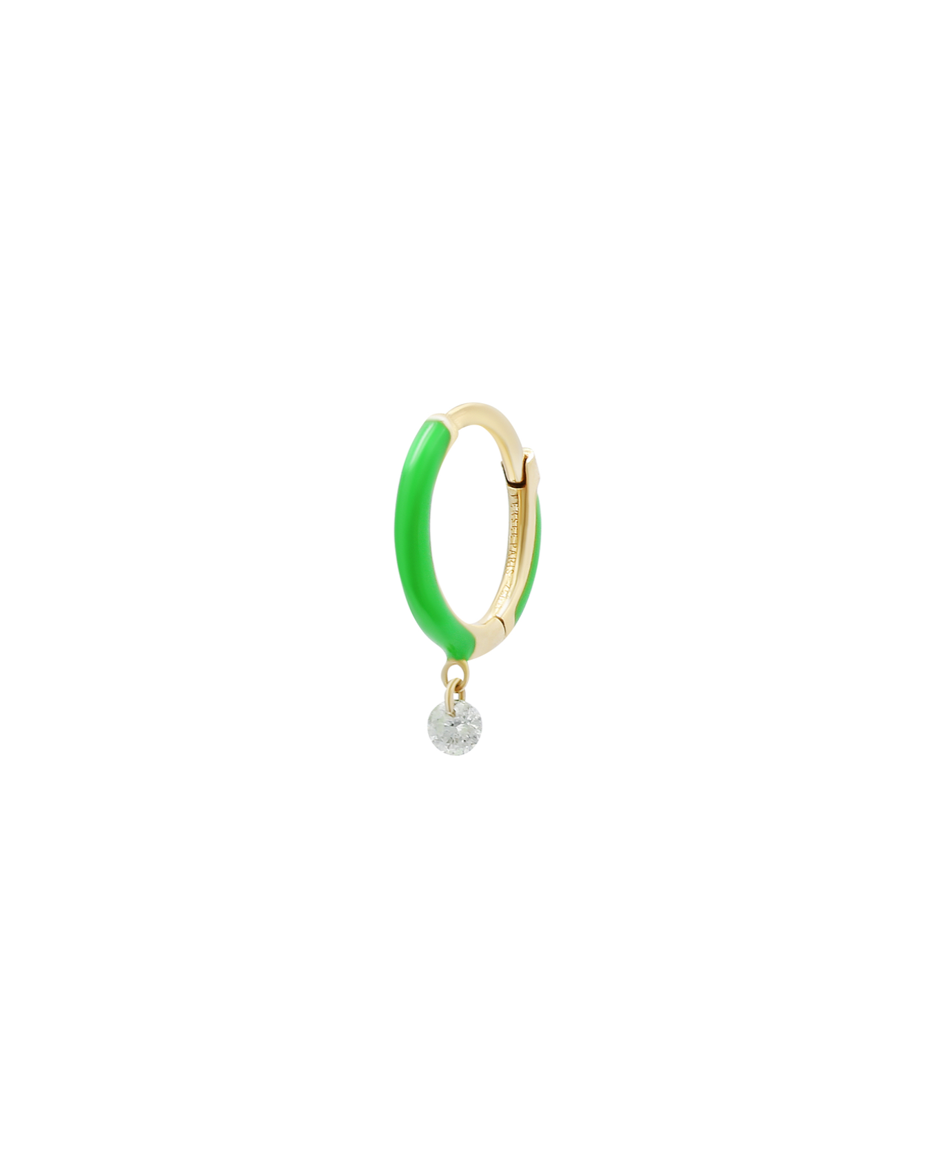 Boucles d'oreilles Enamel anneau Vert