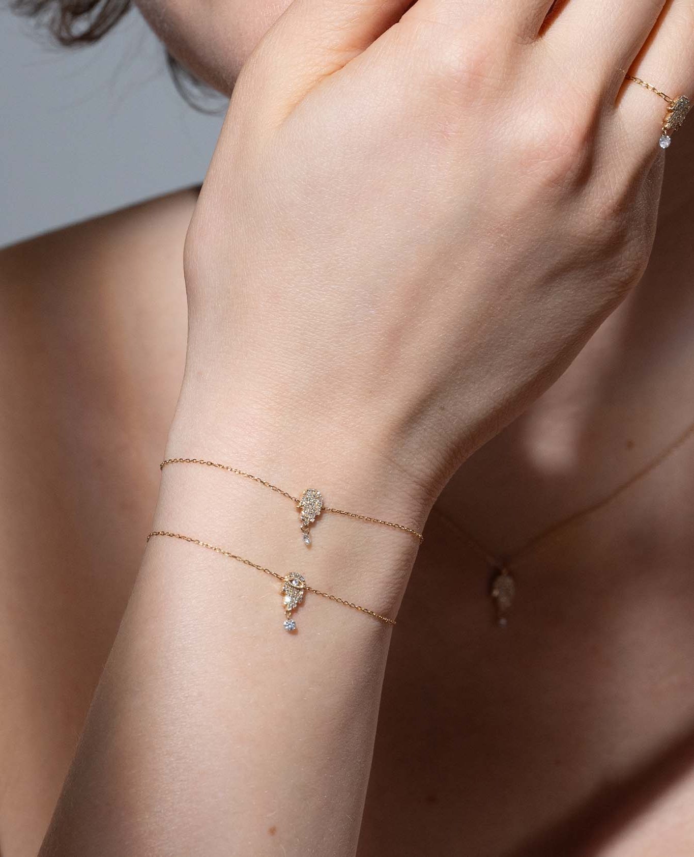 Bracelet Séléné Fatma pavé un diamant