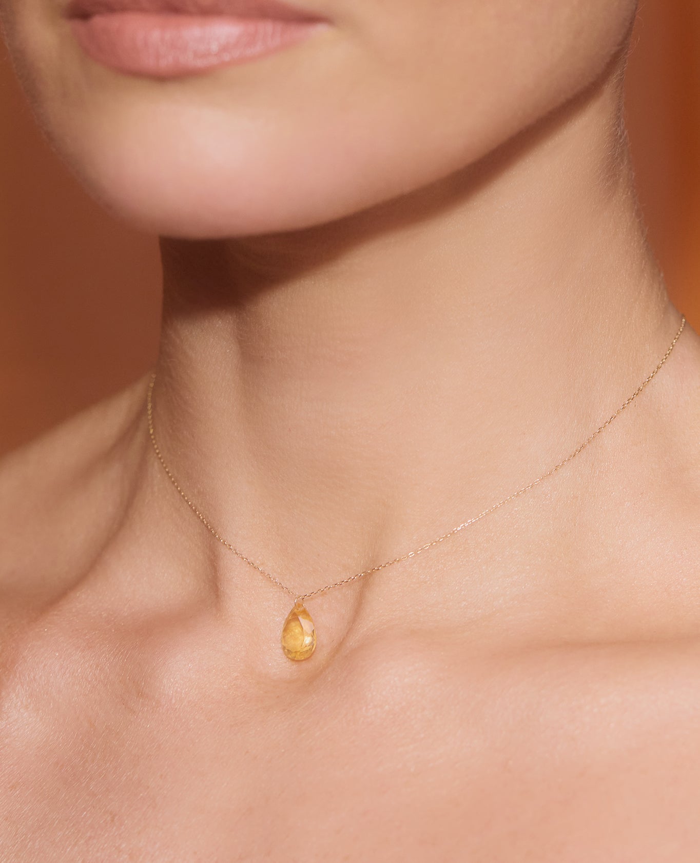 Collier Citrine poire