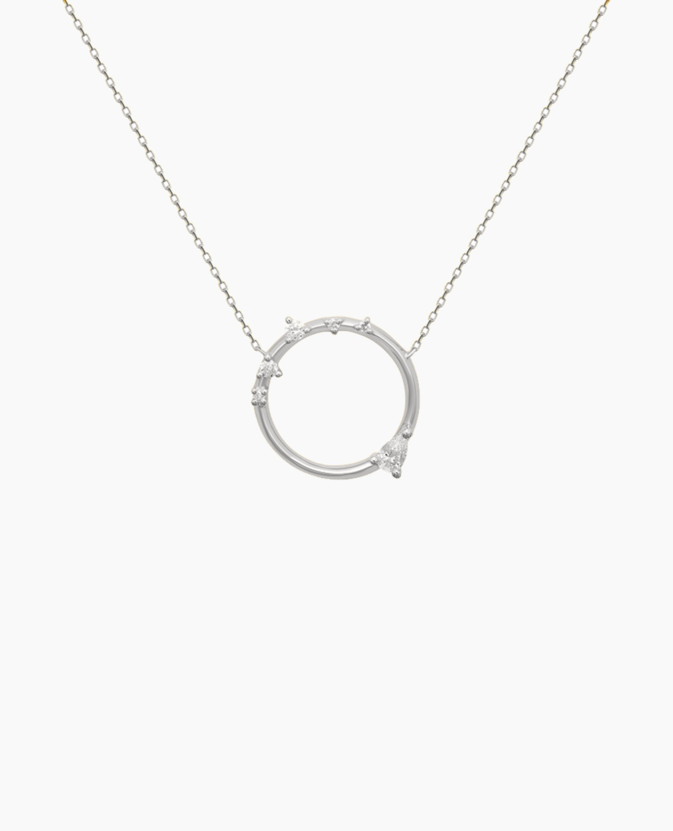 Collier Danaé Pluie d'or six diamants