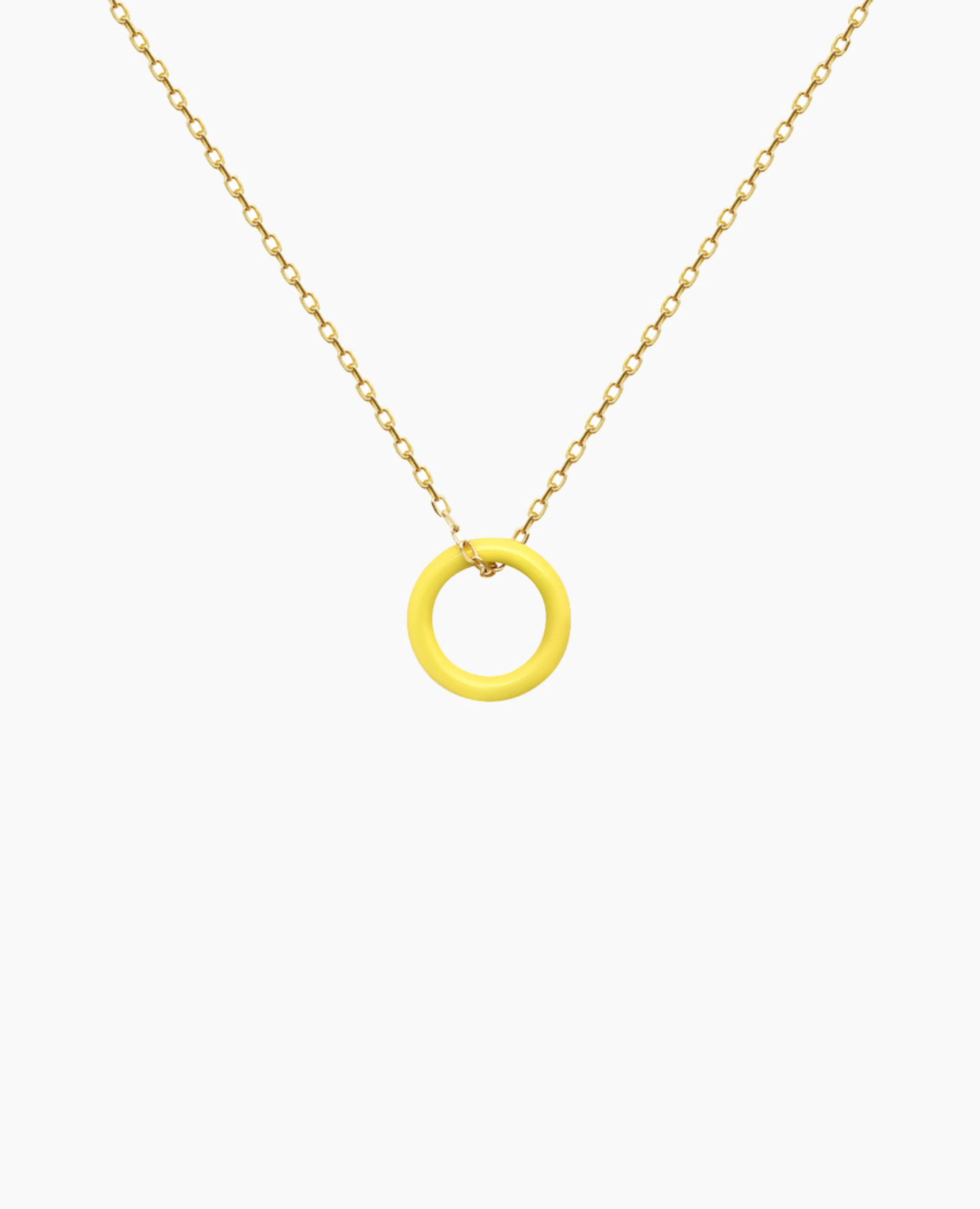 Collier Enamel cercle Jaune