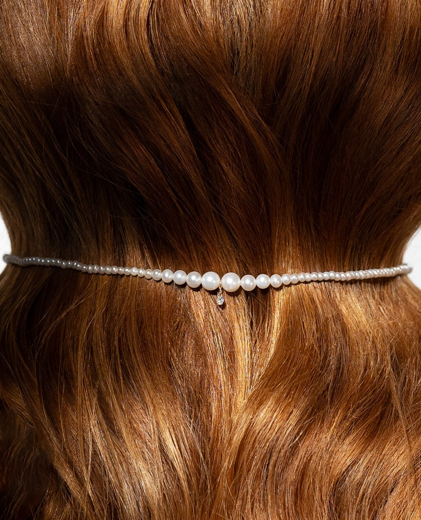 Collier Aphrodite dégradé pleine perle 1 diamant