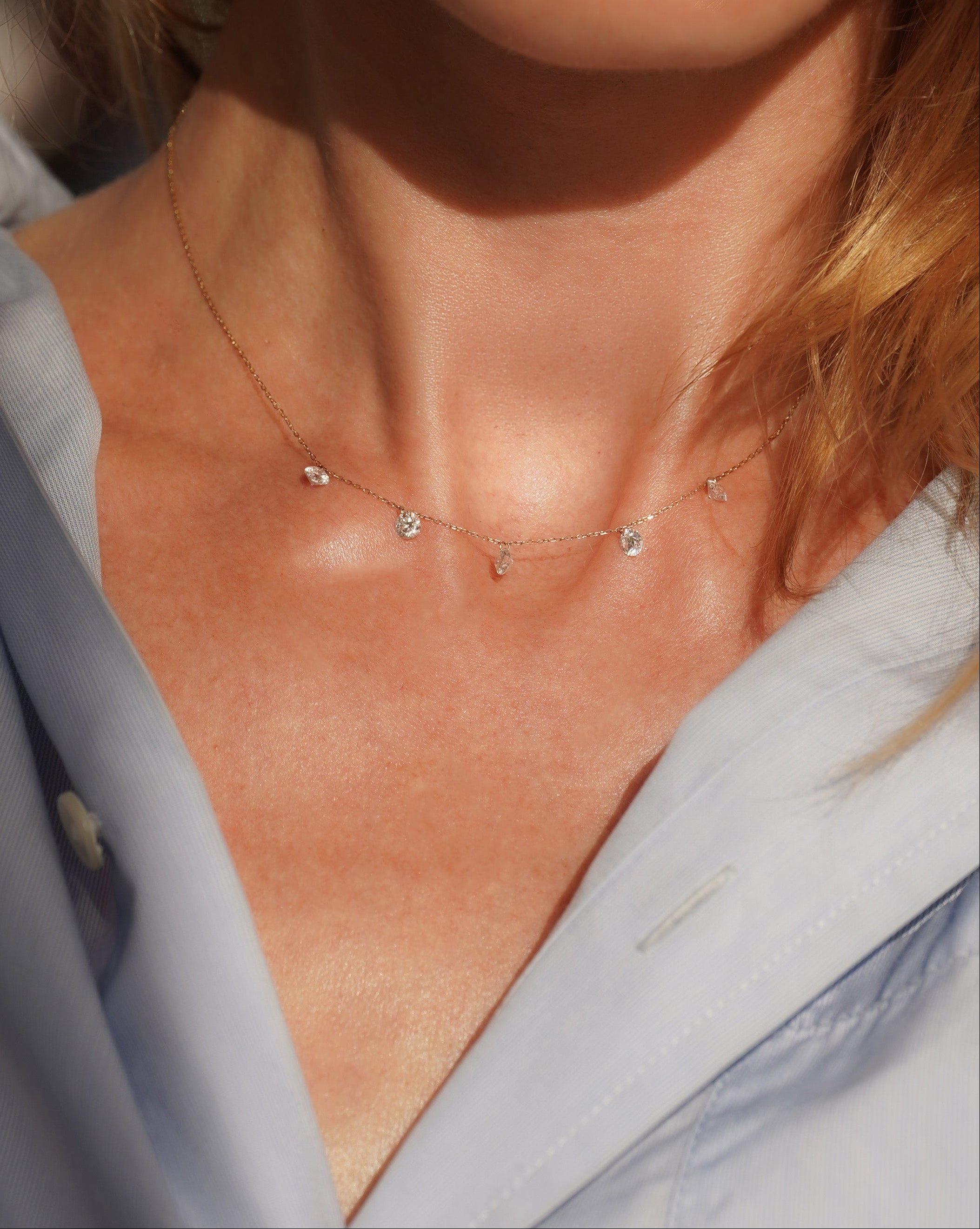 Collier Danaé cinq diamants