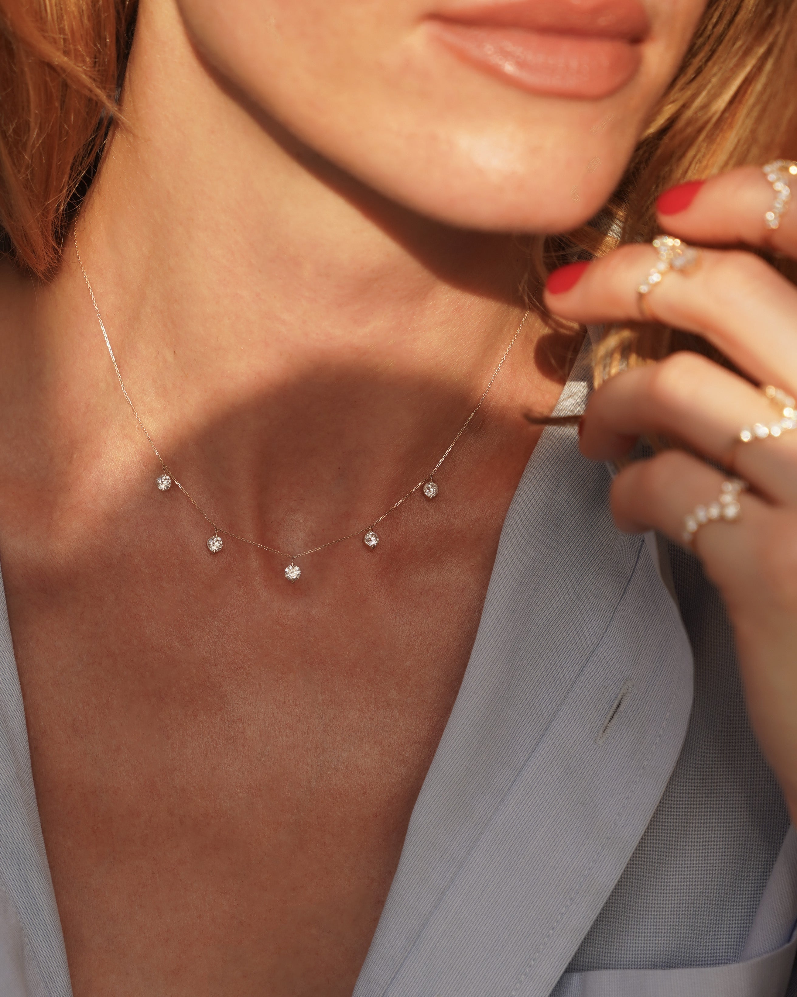 Collier Bridal cinq diamants