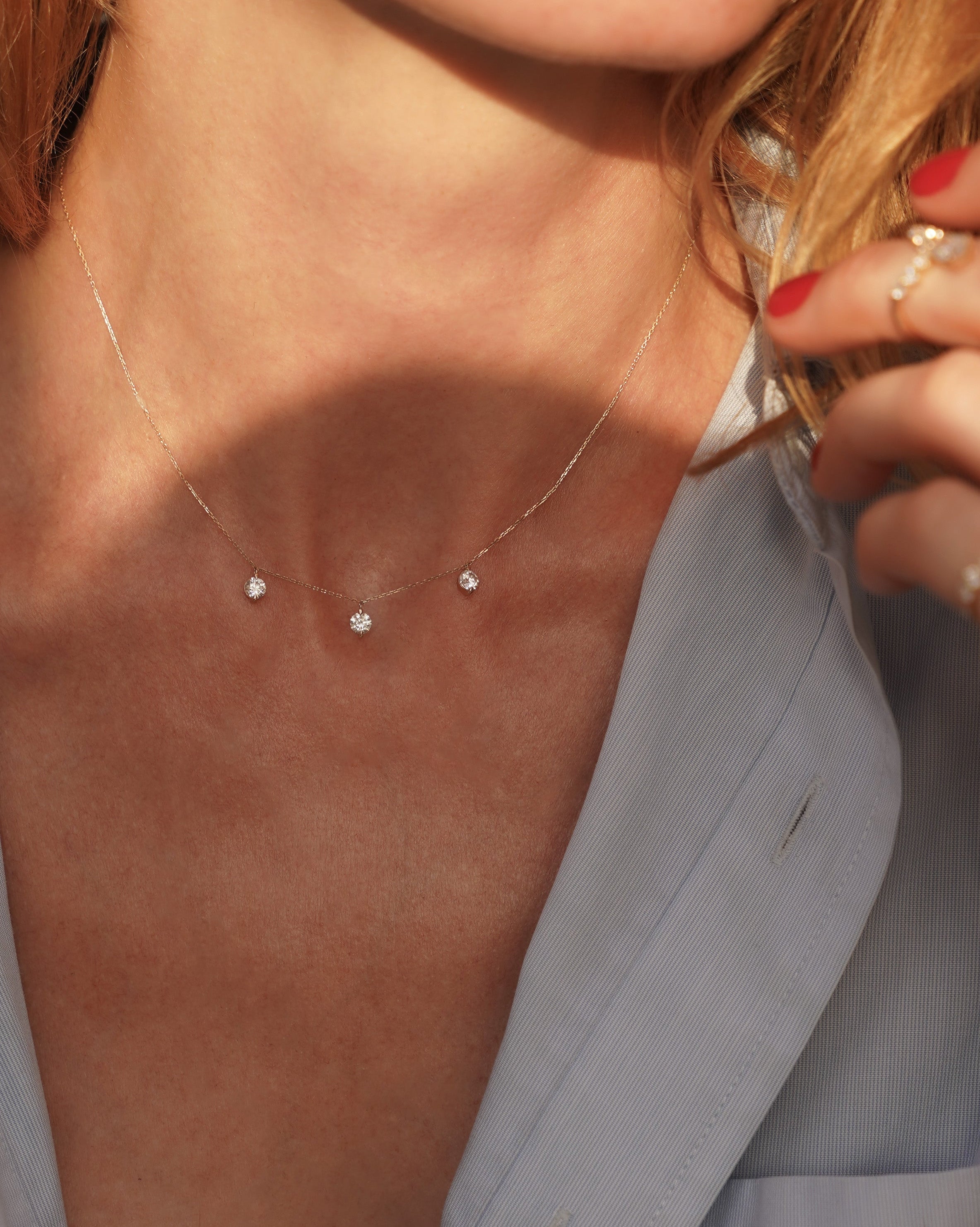 Collier Bridal trois diamants
