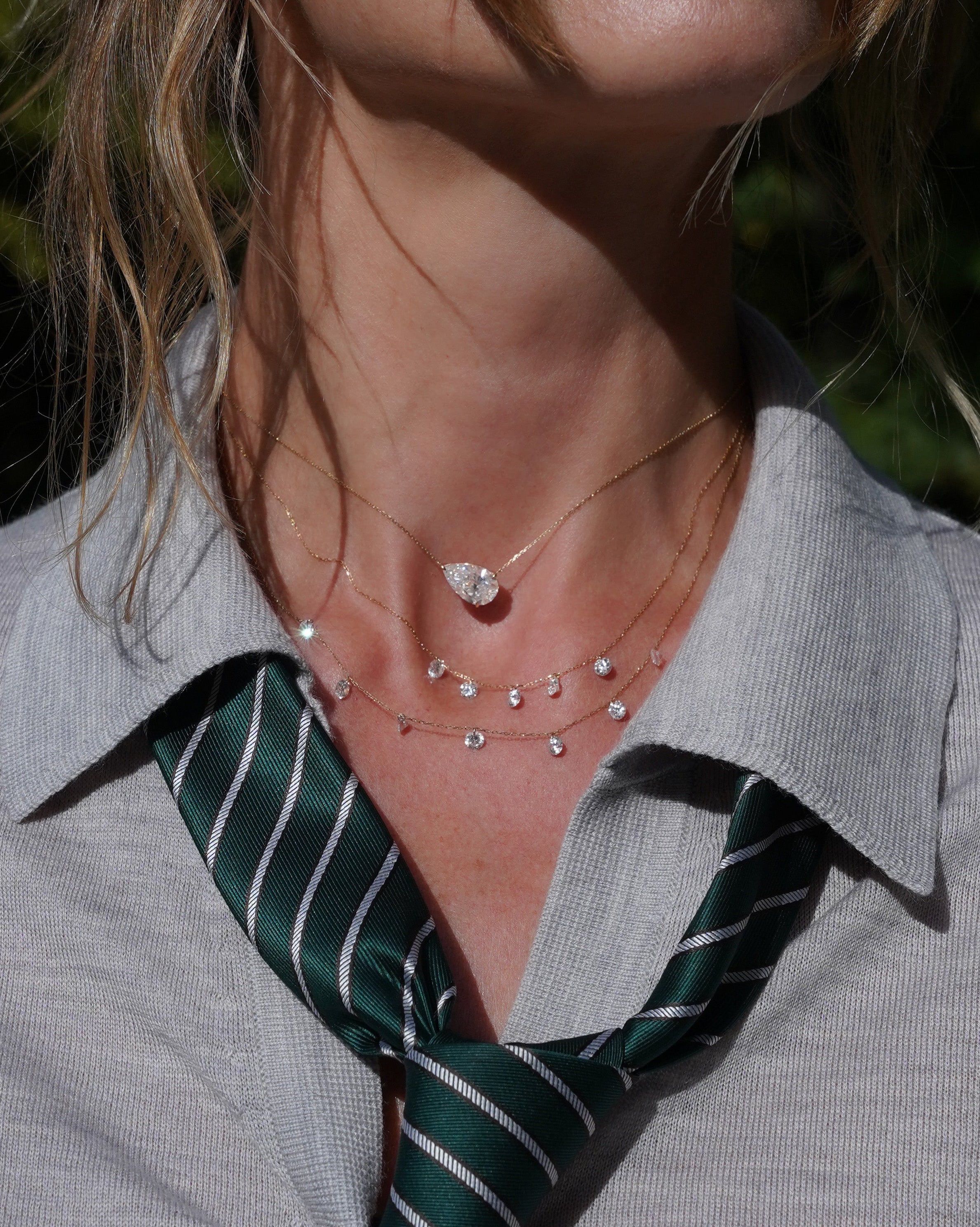 Five-diamond Danae necklace