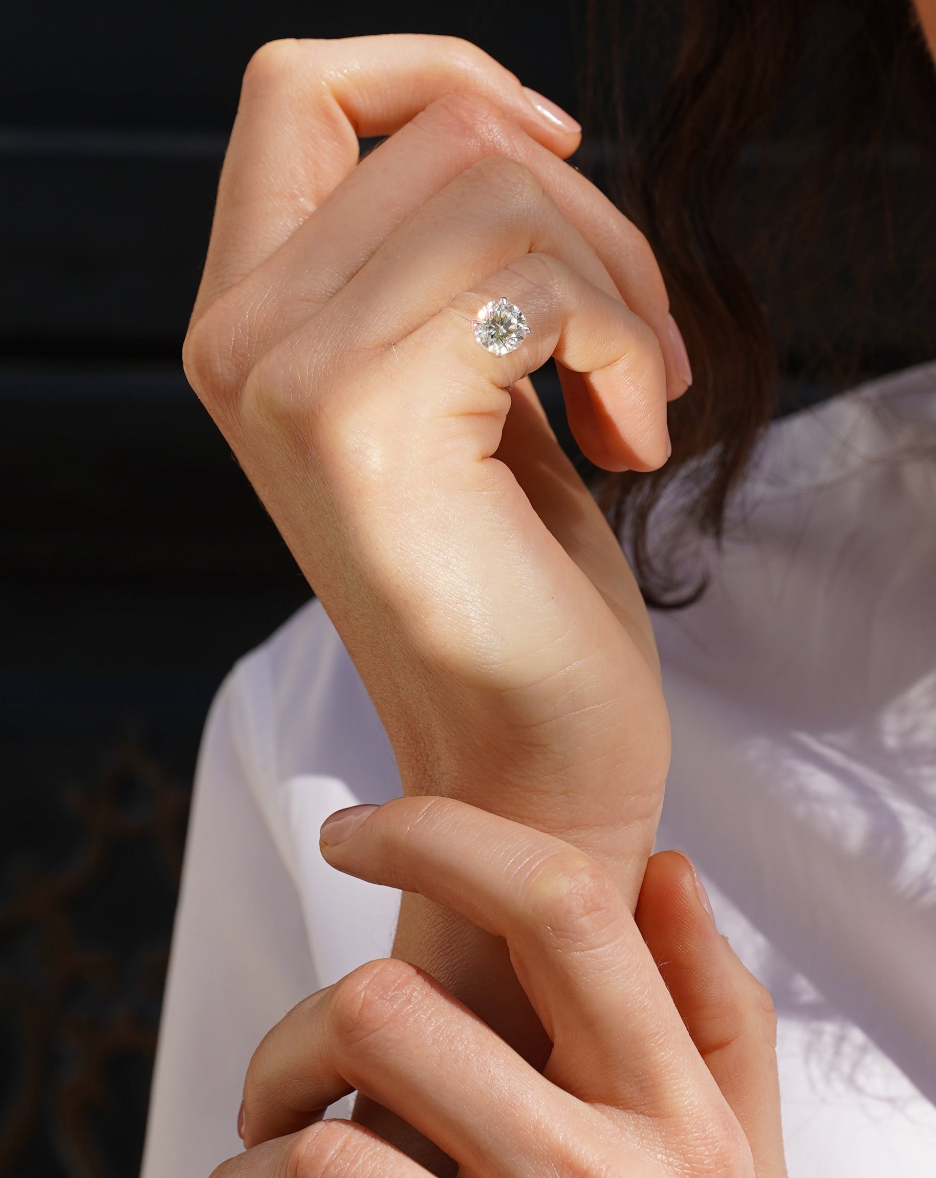 Floating Pear Ring