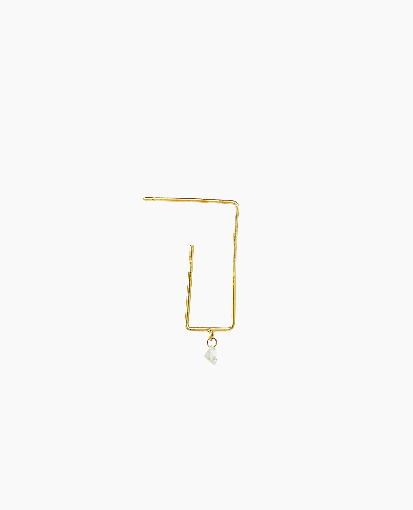 Boucle d'oreille Géo un diamant or Jaune