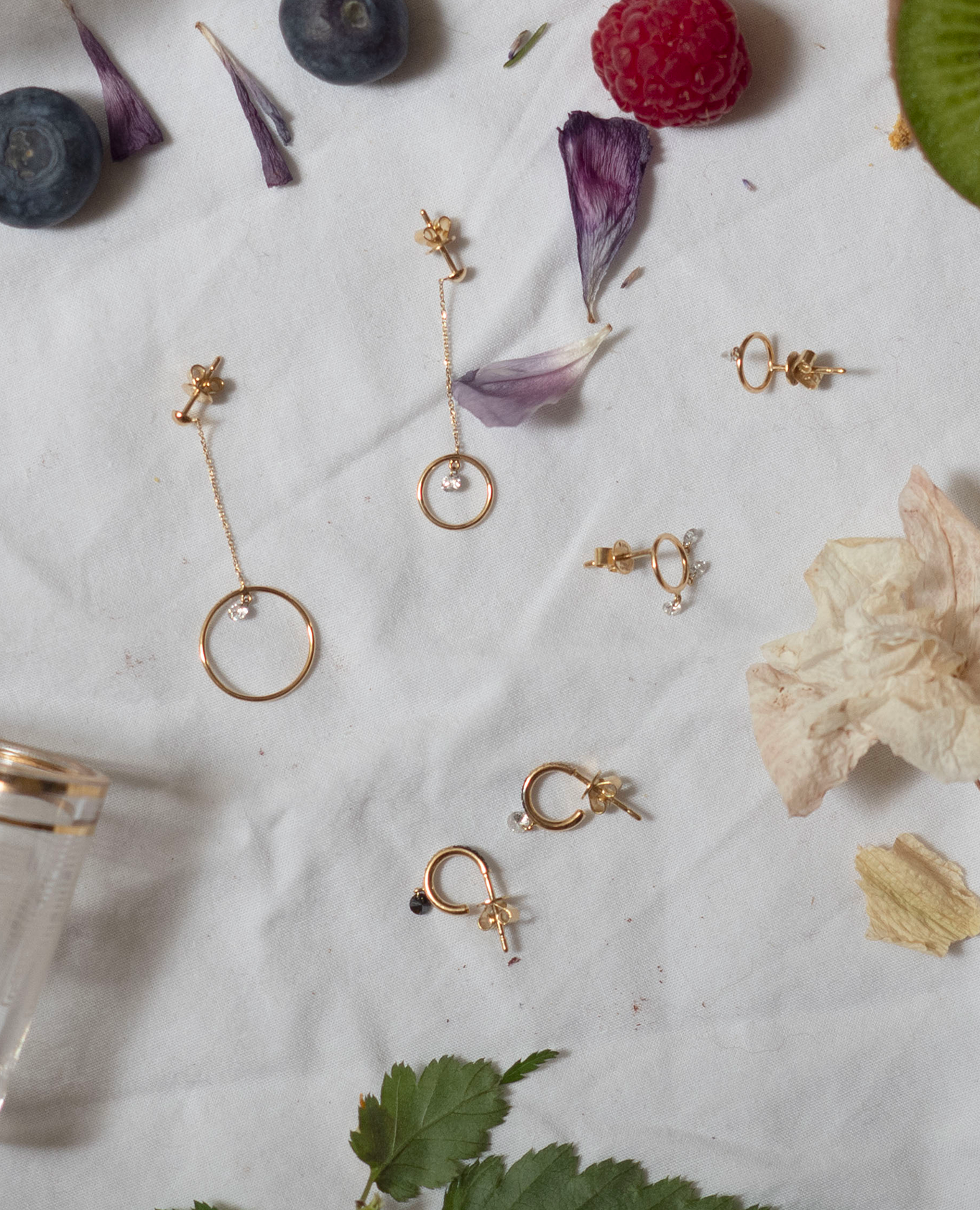Boucle d'oreille Pendule un Diamant