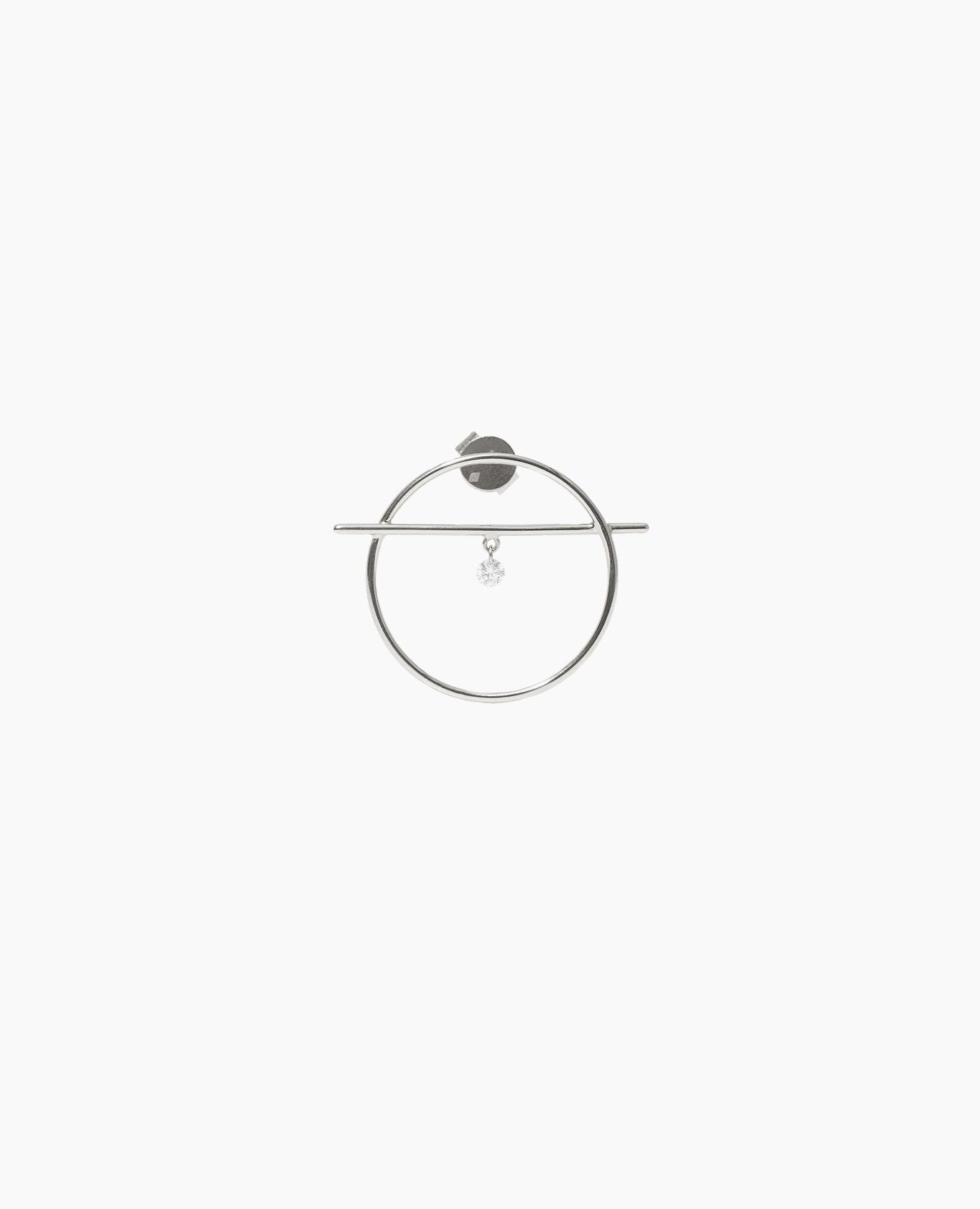 Boucle d'oreille Fibule XS Blanc