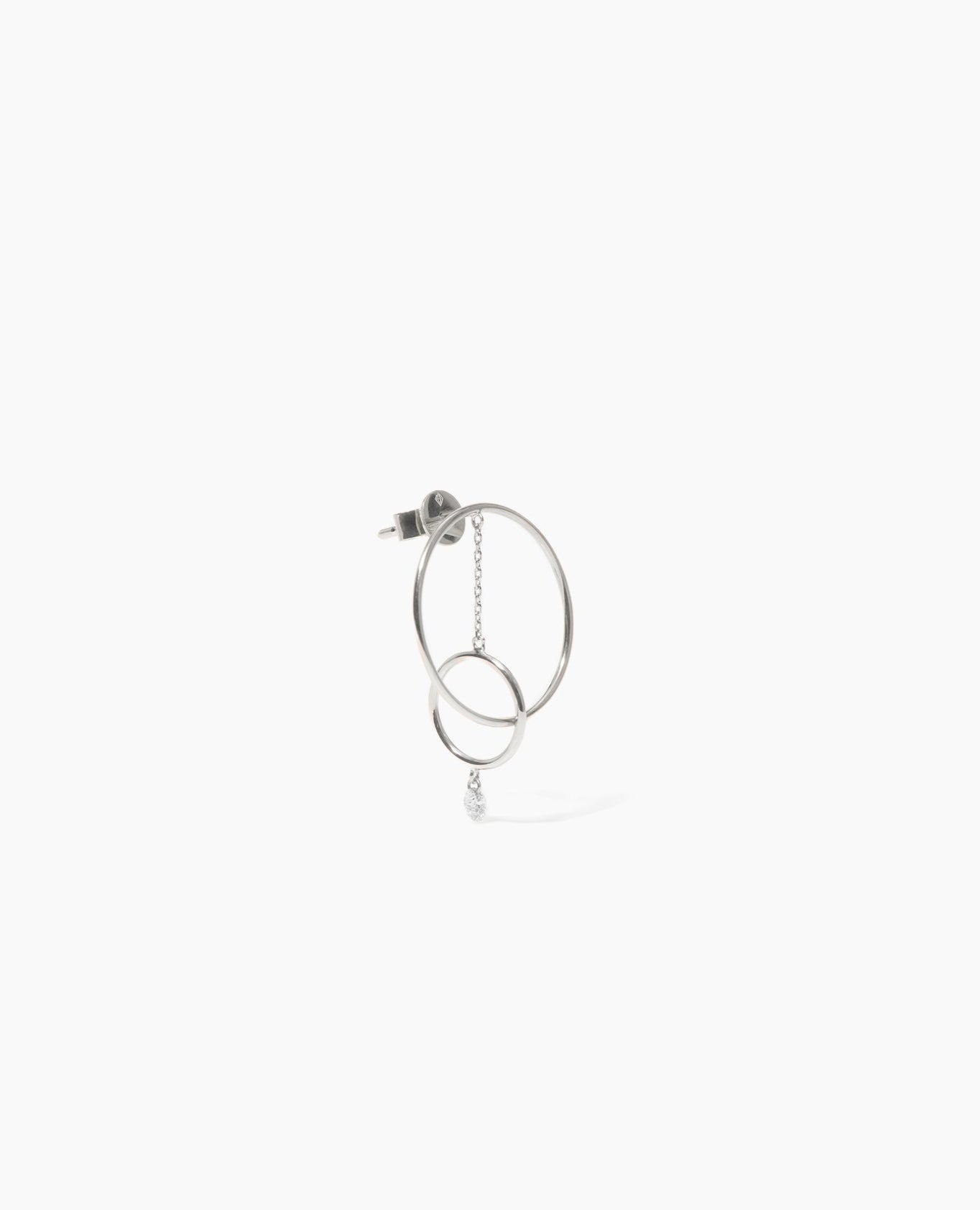 Boucle d'oreille mini Hélios Blanc